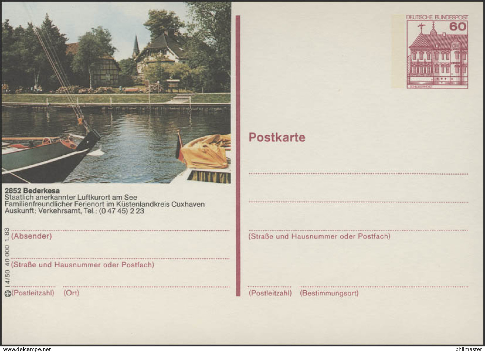 P138-l4/050 - 2852 Bederkesa, Boote Am Ufer ** - Geïllustreerde Postkaarten - Ongebruikt