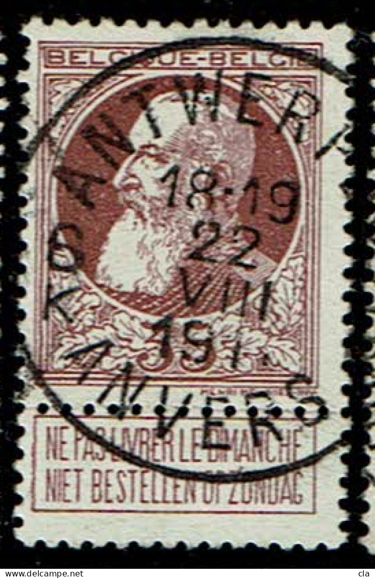 77  Obl  Antwerpen Anvers 6K - 1905 Grosse Barbe