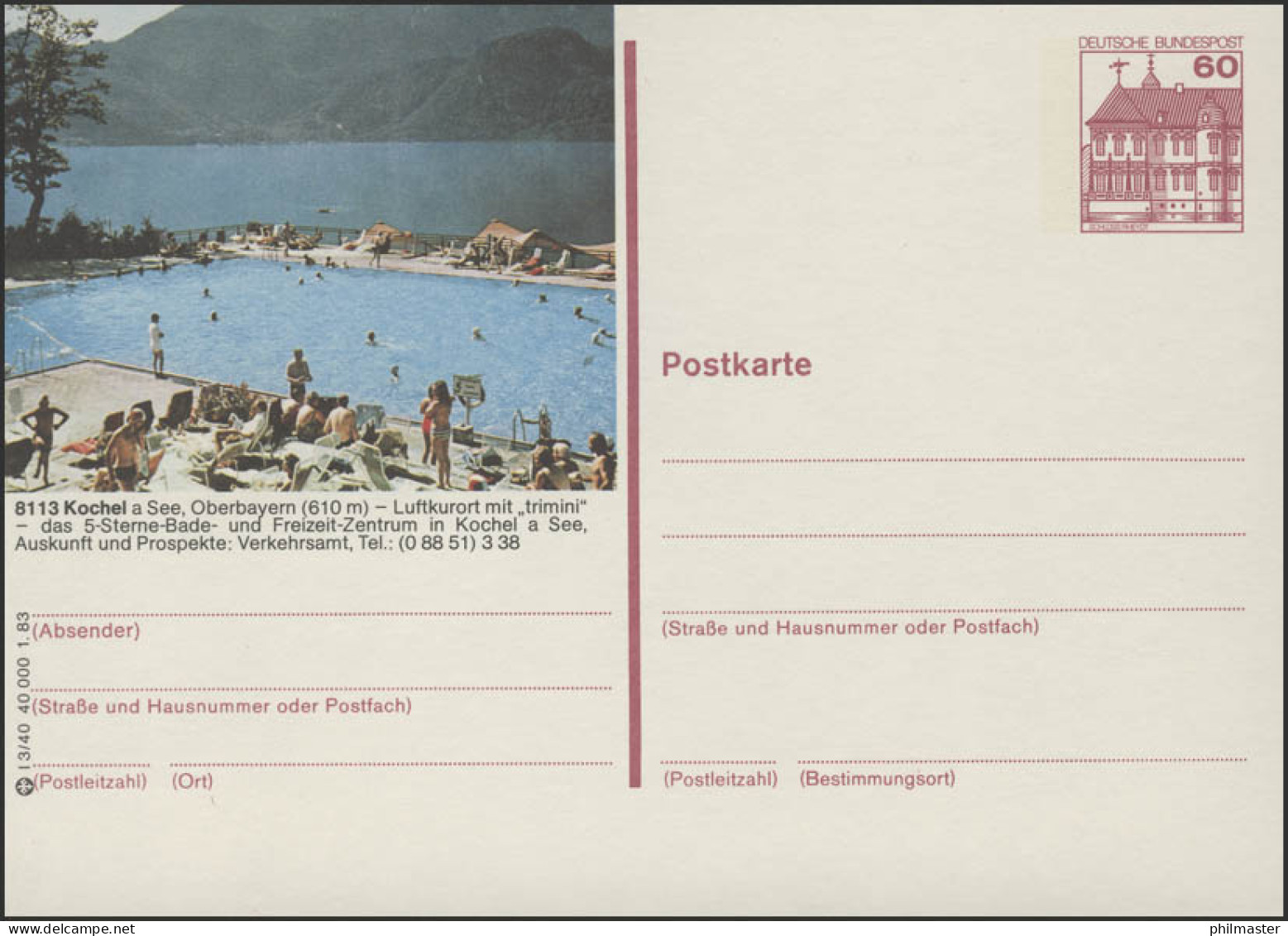 P138-l3/040 - 8113 Kochel/See, Freizeitzentrum Trimini ** - Cartes Postales Illustrées - Neuves