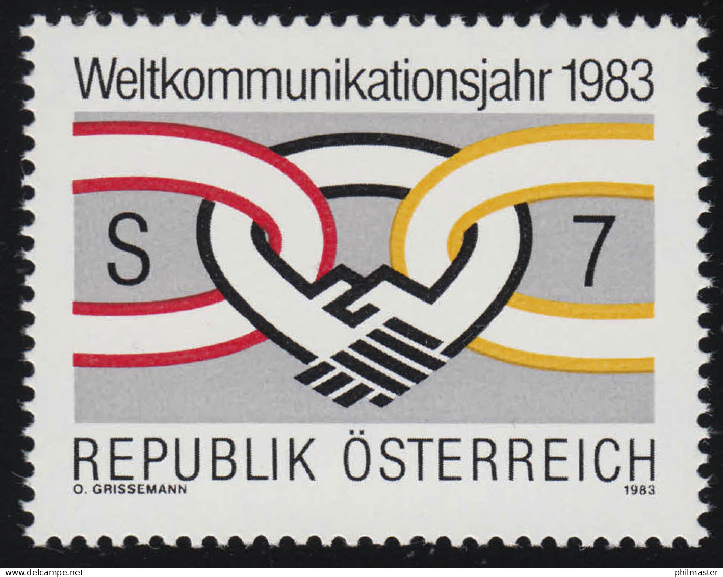 1731 Weltkommunikationstag, Arme Bilden Kettenglied, 7 S, Postfrisch ** - Unused Stamps