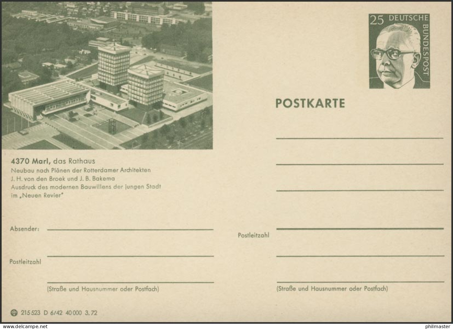 P107-D06/042 4370 Marl, Rathaus - Neubau Im "Neuen Rvier" ** - Cartes Postales Illustrées - Neuves