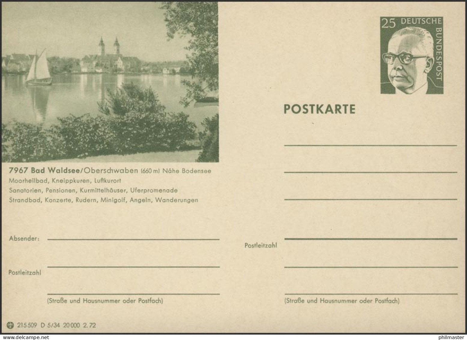 P107-D05/034 7967 Bad Waldsee / Oberschwaben ** - Illustrated Postcards - Mint