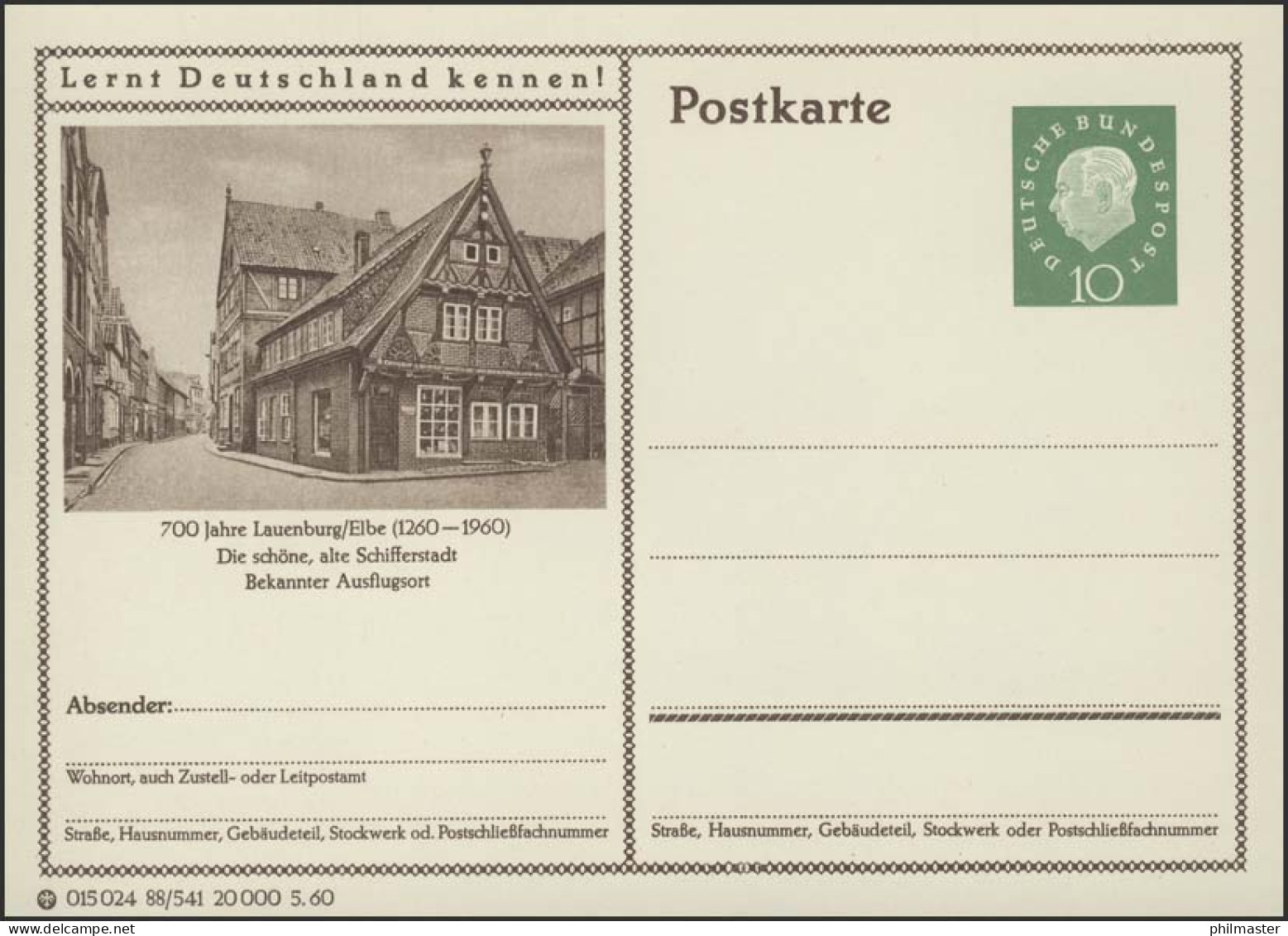 P042-88/541 Lauenburg/Elbe ** - Illustrated Postcards - Mint