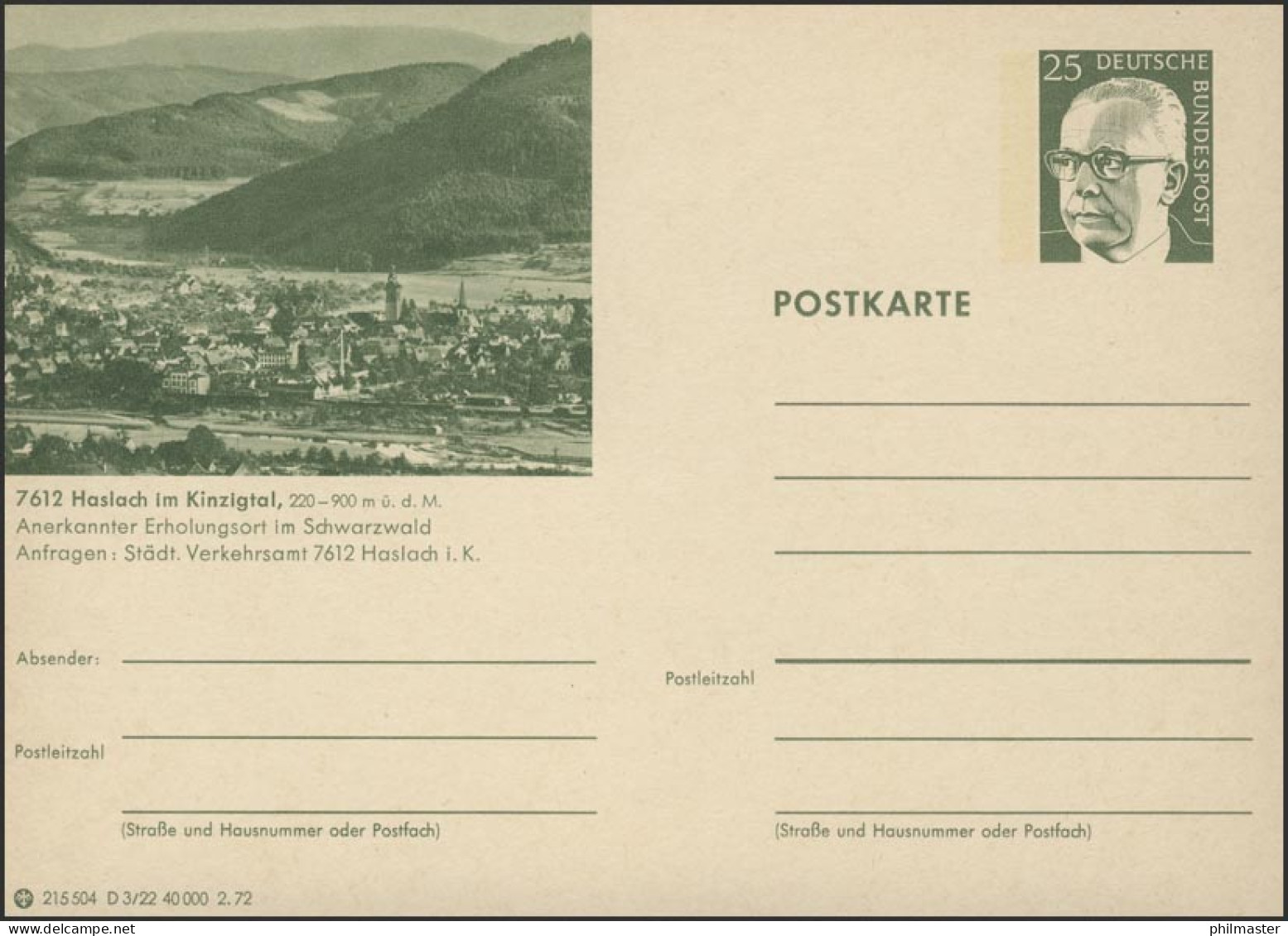 P107-D03/022 7612 Haslach Im Kinzigtal ** - Cartes Postales Illustrées - Neuves