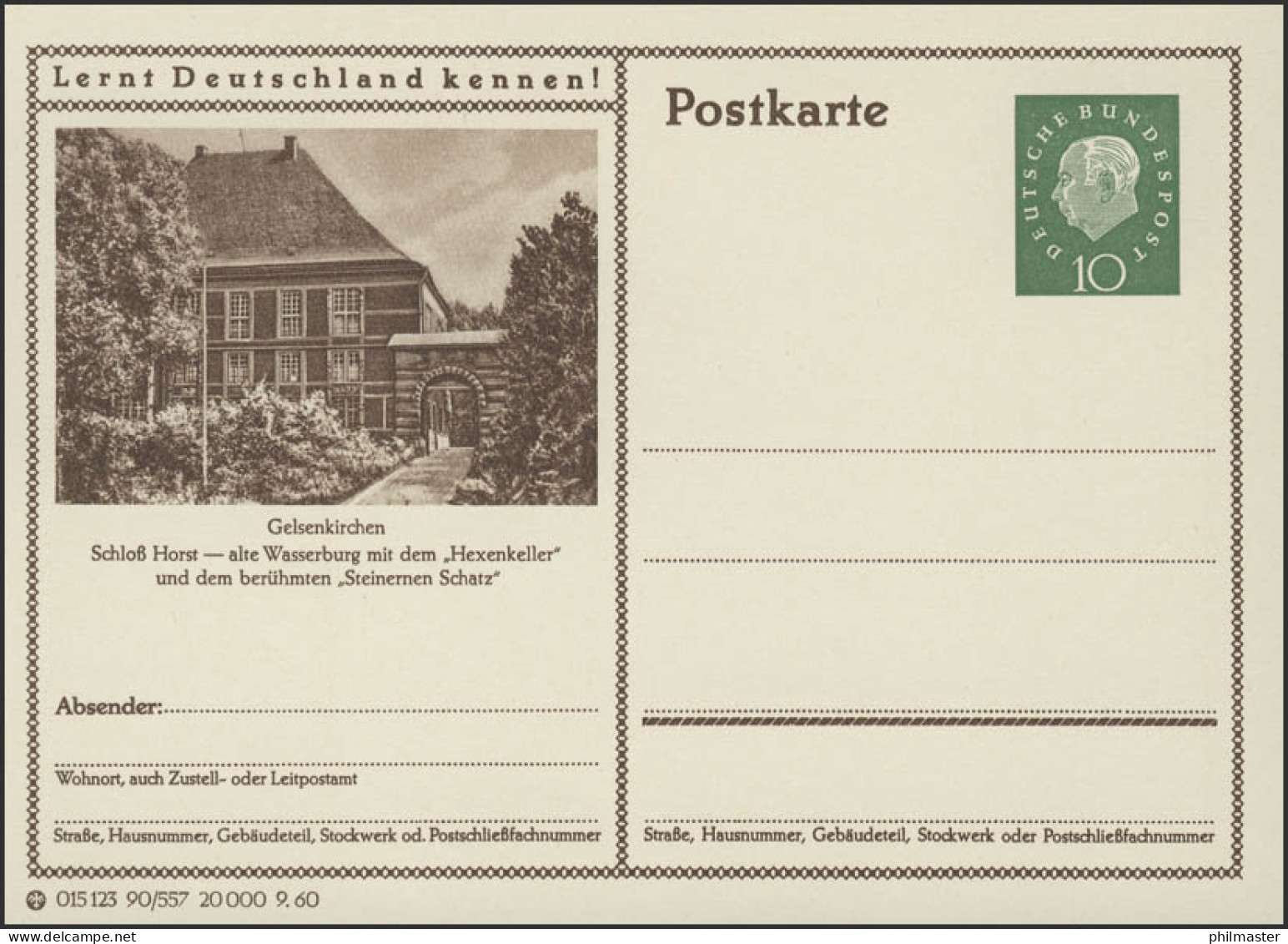 P042-90/557 Gelsenkirchen, Schloß Horst ** - Illustrated Postcards - Mint