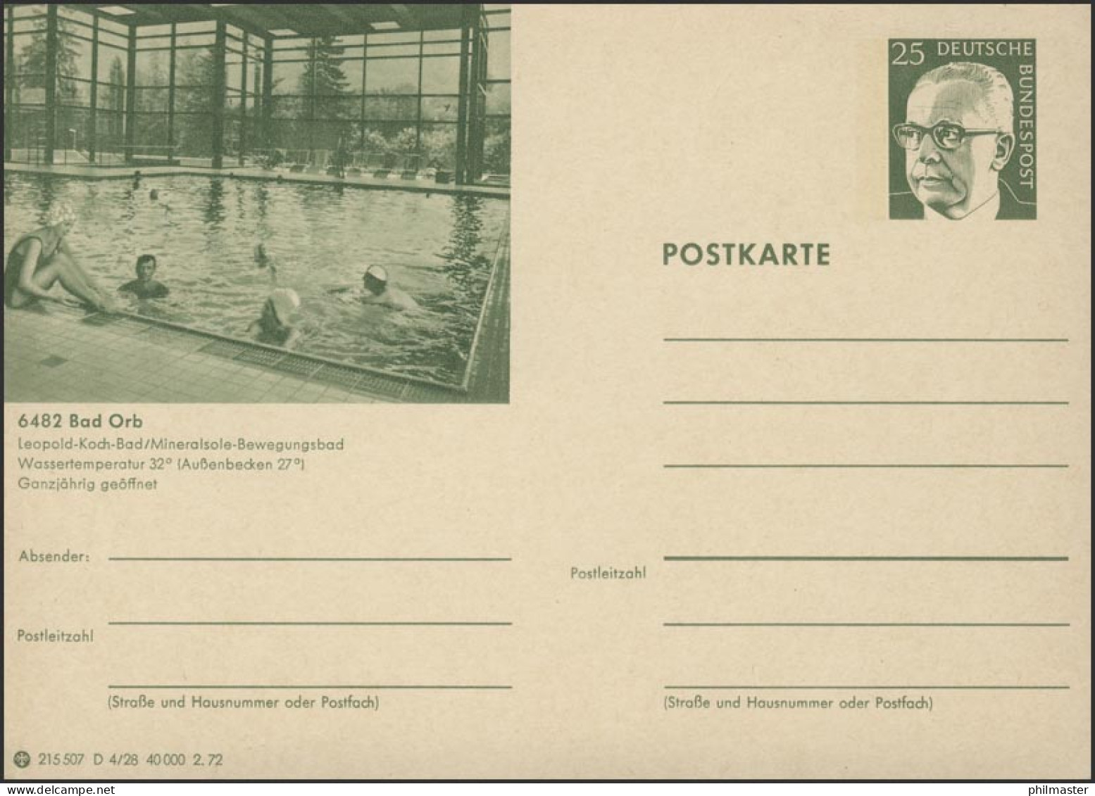 P107-D04/028 6482 Bad Orb, Leopold-Koch-Bad ** - Geïllustreerde Postkaarten - Ongebruikt