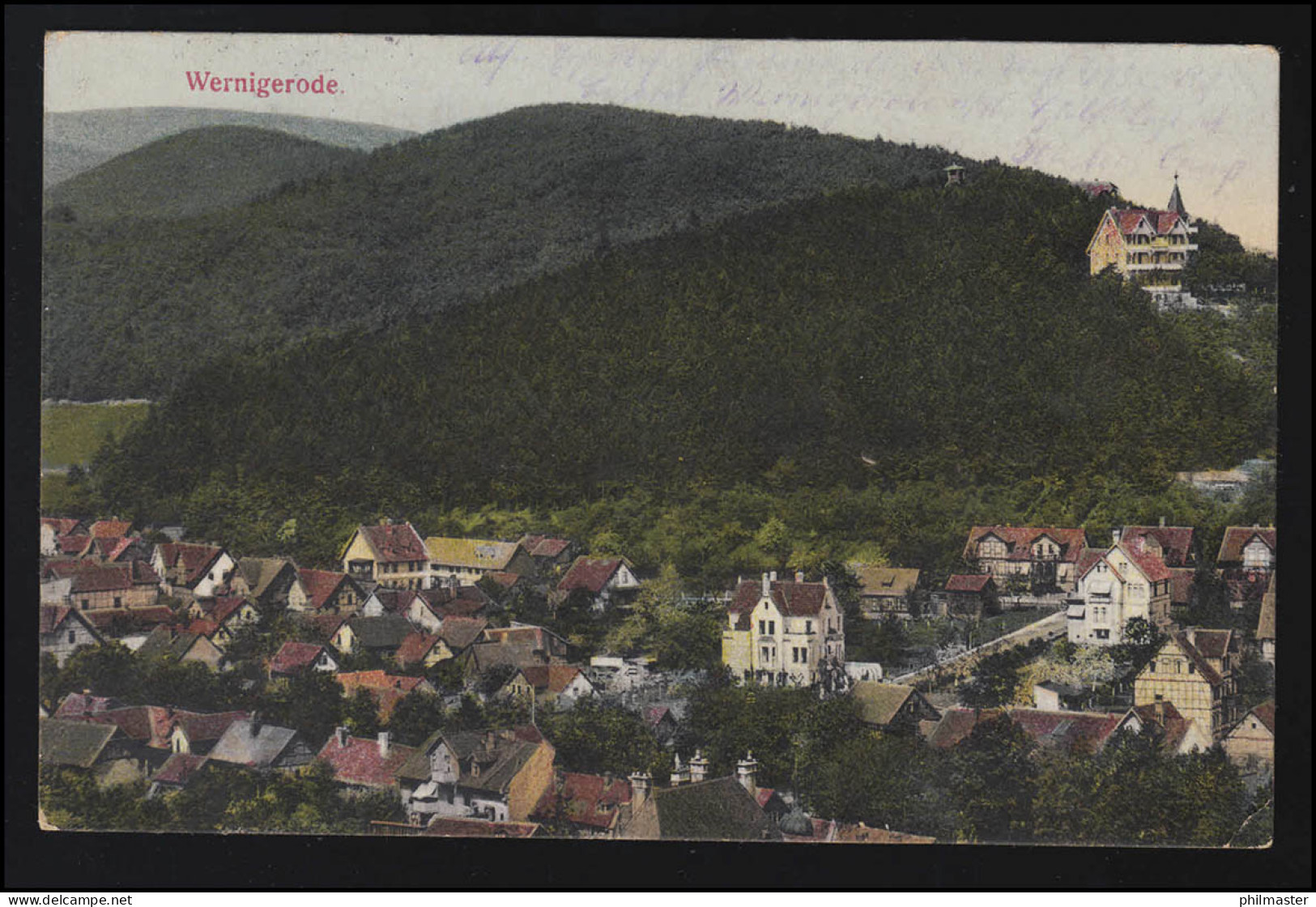 Foto AK R. Lederbogen /Halberstadt, Panorama Stadt Harz, WERNIGERODE 27.11.1916 - Autres & Non Classés