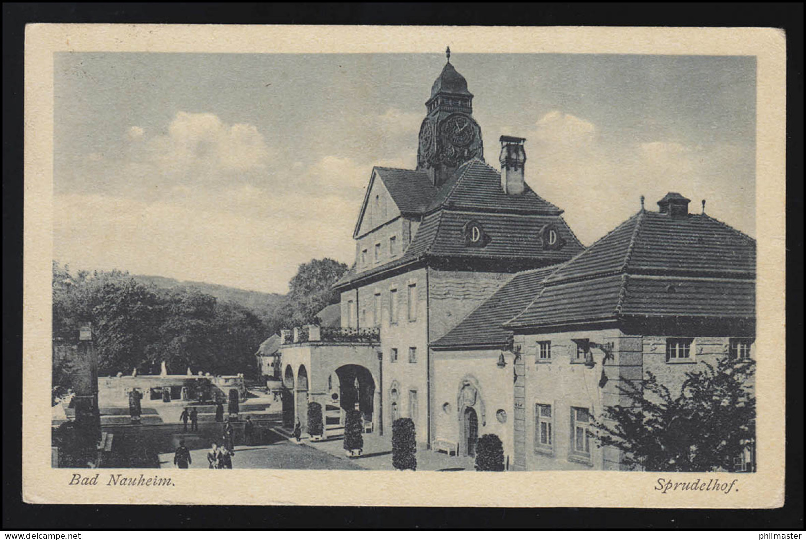 Foto AK No 6626 SPRUDELHOF Kuranlage Jugendstil BAD NAUHEIM Nach BONN 15.4.1918 - Other & Unclassified