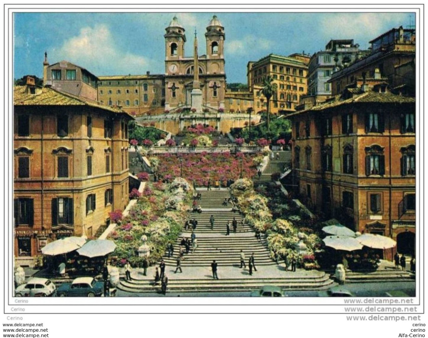 ROMA:  PIAZZA  DI  SPAGNA  -  TRINITA'  DEI  MONTI  -  PER  LA  SVIZZERA  -  FG - Plaatsen & Squares