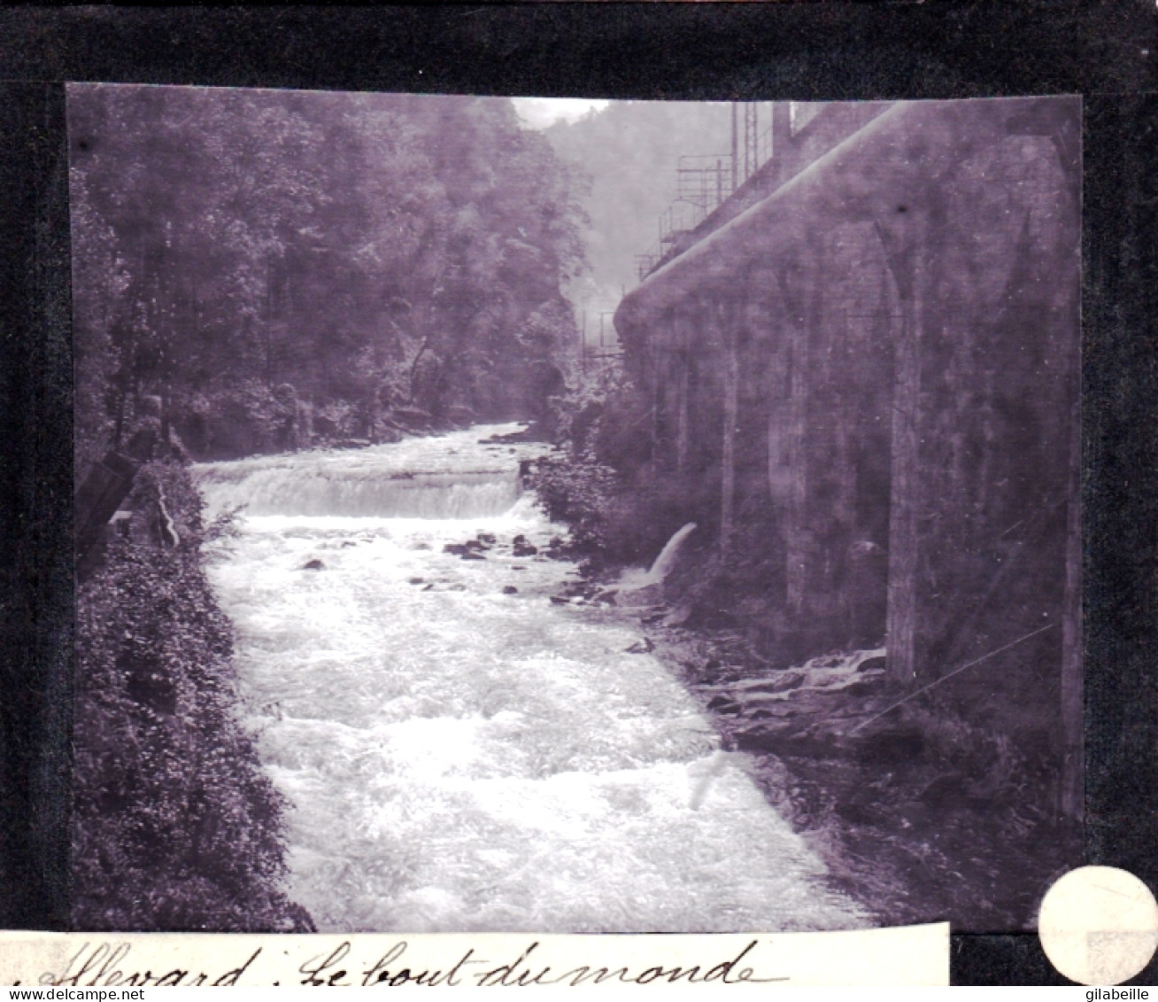 PLAQUE DE VERRE -  Photo -38 - Isere - ALLEVARD - Le Bout Du Monde - Année1890 - Glasdias