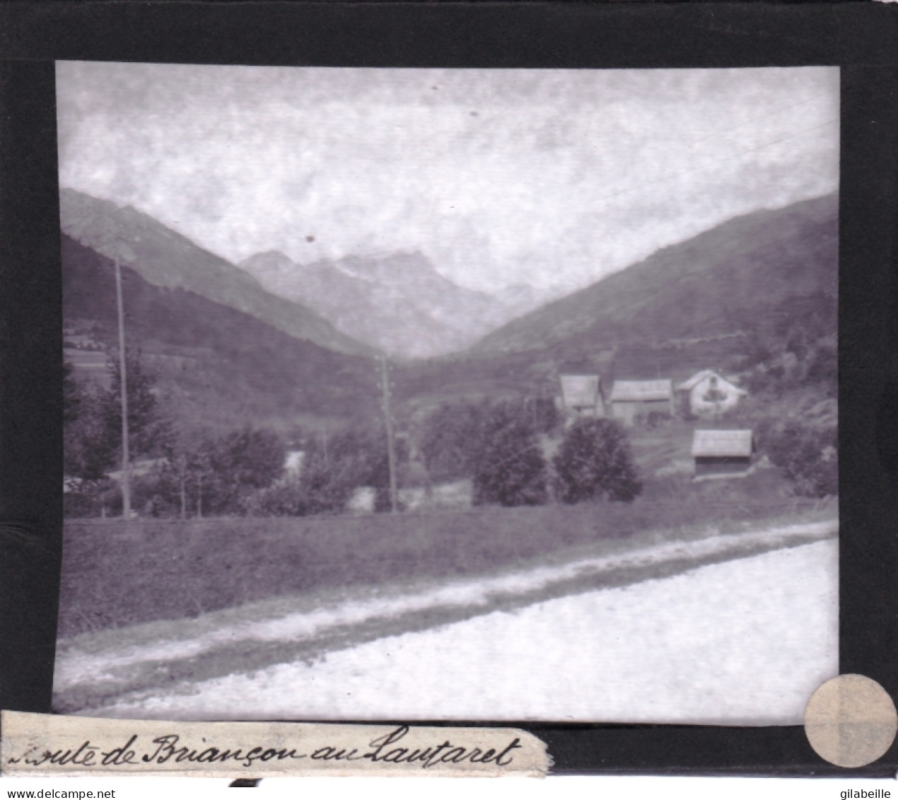 PLAQUE DE VERRE -  Photo  - 05 - Hautes Alpes - Route De Briancon Au Lautaret  - Année  1890 - Plaques De Verre