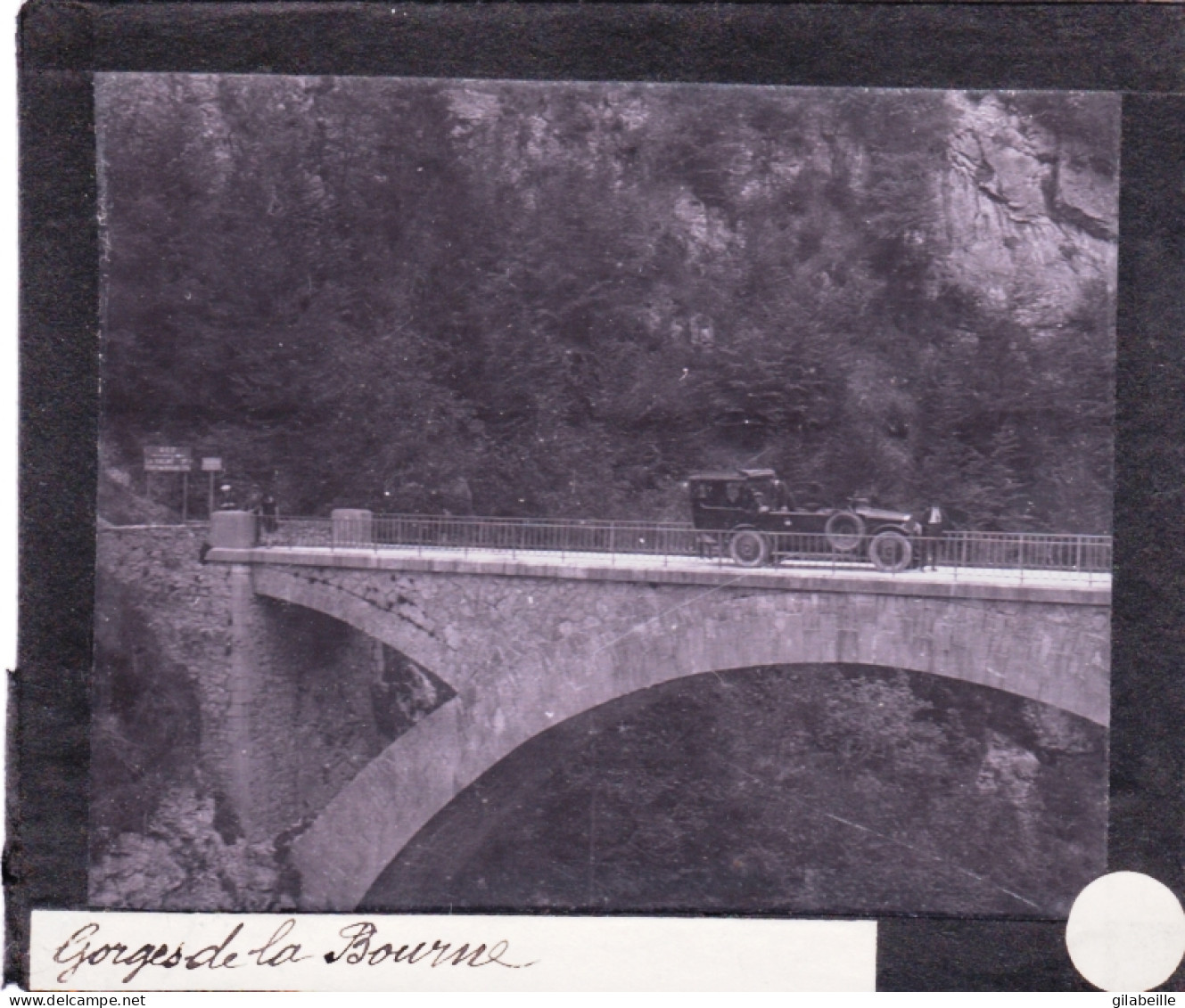 PLAQUE DE VERRE -  Photo  - 38 - Isere - Gorges De La BOURNE Année 1890 - Glass Slides