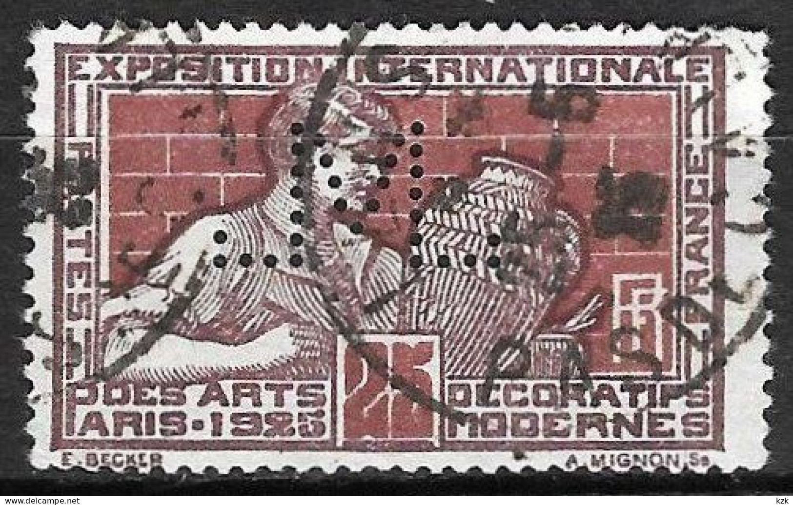 1016	N°	212	Perforé	-	M 7	-	SOCIETE DES MINES DE LENS - Used Stamps