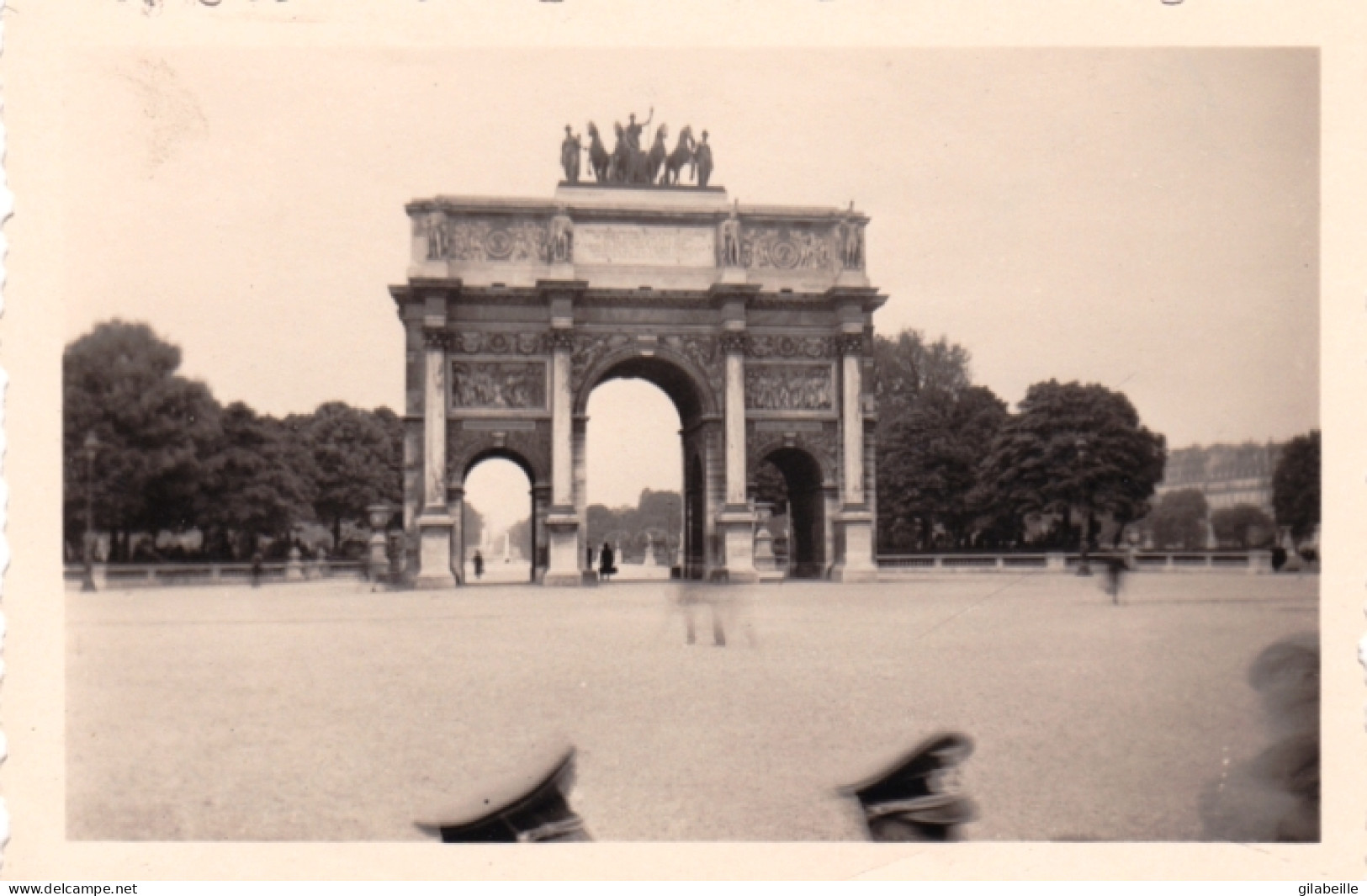 Photo Originale - 1941 - Guerre 1939/45 - PARIS Sous L'occupation Allemande -  Arc De Triomphe Du Carrousel - Guerra, Militares