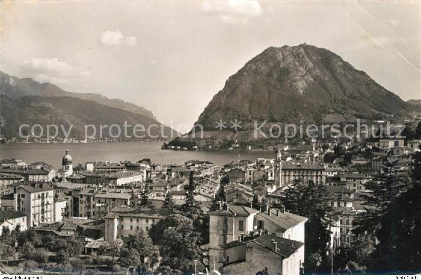 13191940 Lugano Lago Di Lugano Mit Monte San Salvatore Lugano Lago Di Lugano - Autres & Non Classés