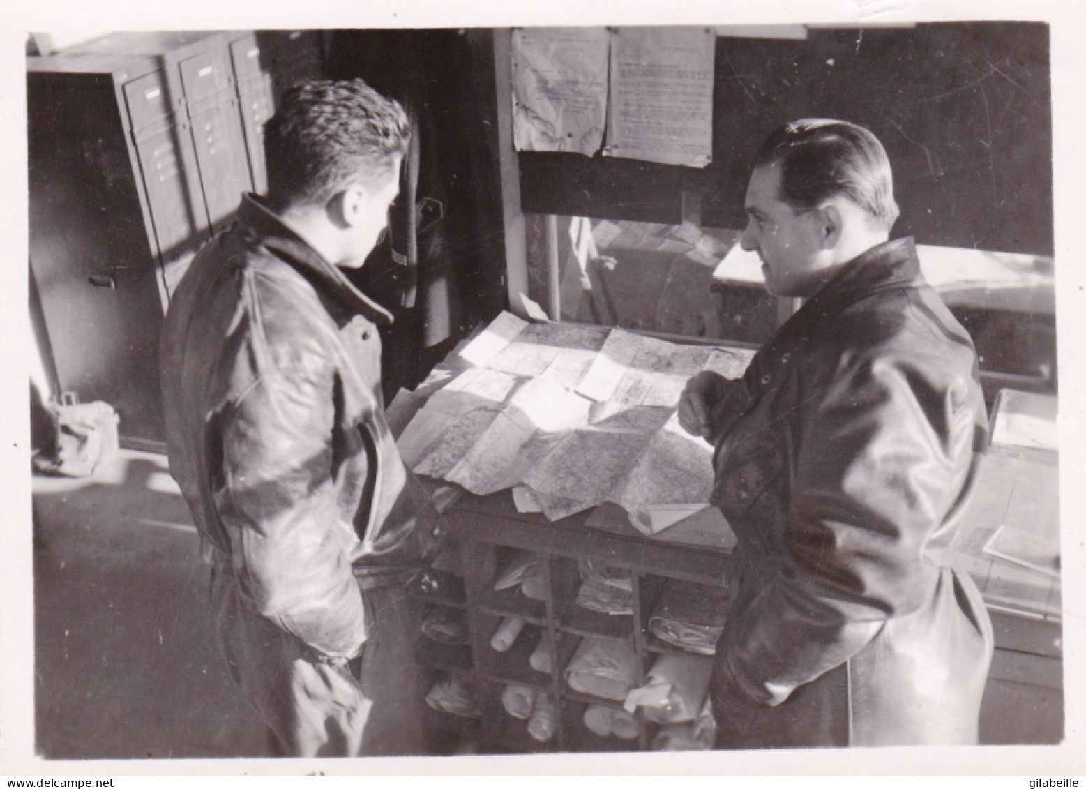 Photo Originale - Aviation - 1947 - Base Rochefort -  Briefing Avant Depart En Mission - Aviación