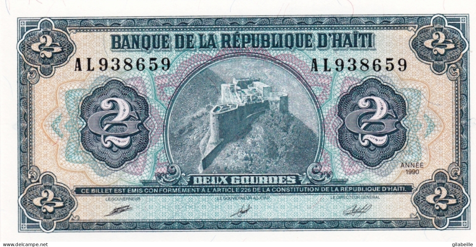 HAÏTI  - Billet 2 Gourdes -  Emission De 1990  ***** BILLET NEUF ***** - Haiti