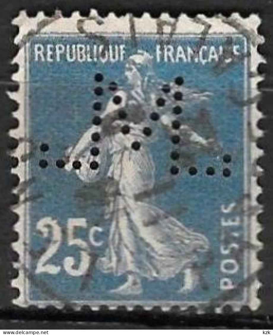 1017	N°	140	Perforé	-	M 7	-	SOCIETE DES MINES DE LENS - Used Stamps