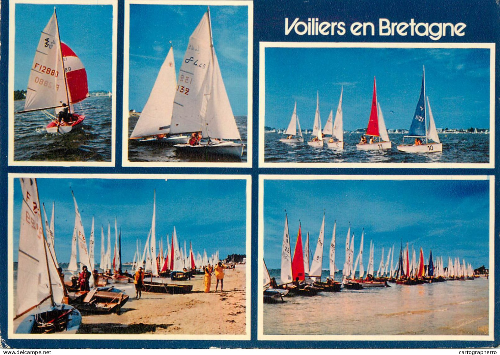 Navigation Sailing Vessels & Boats Themed Postcard Voiliers En Bretagne - Zeilboten