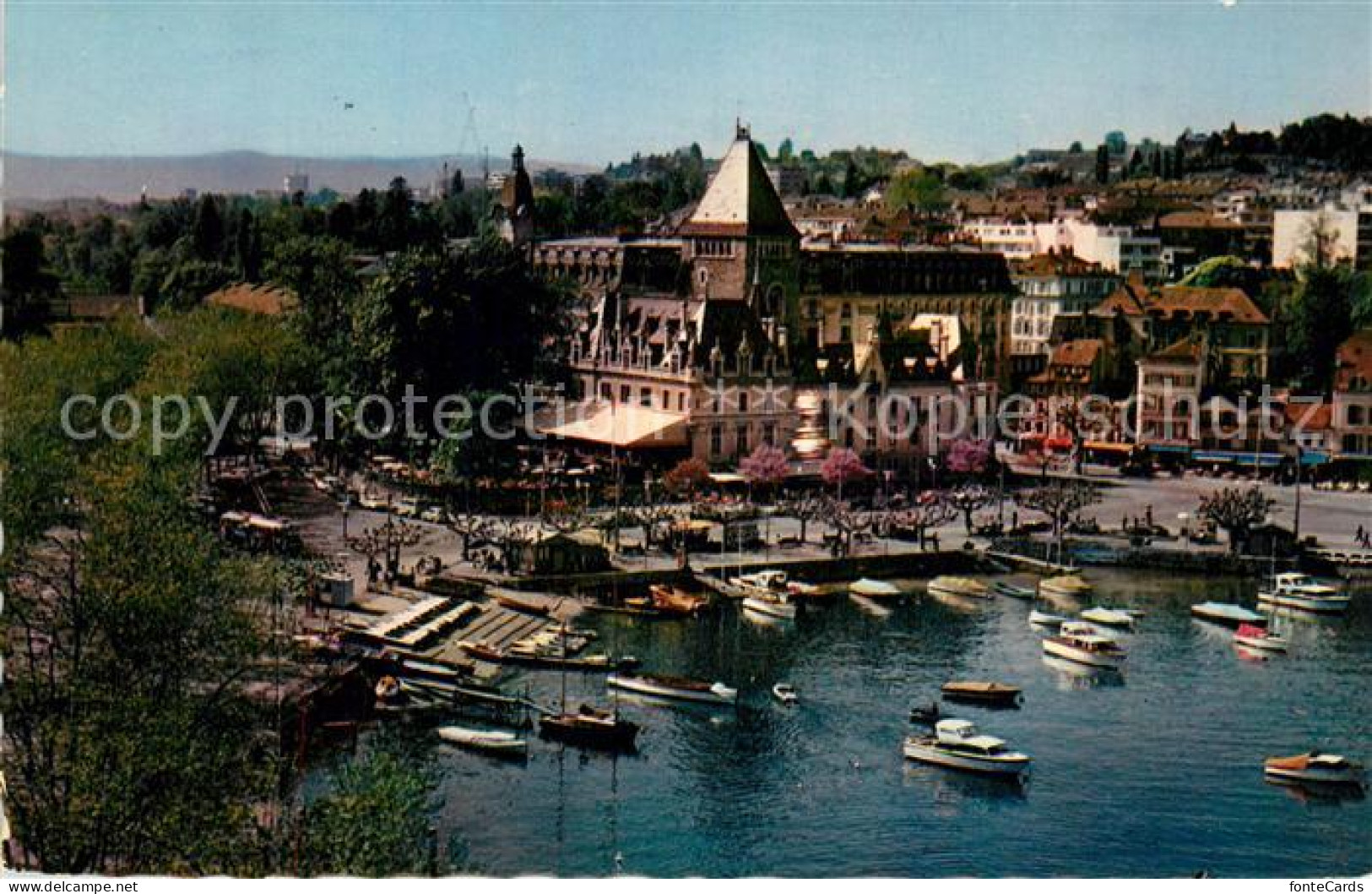 13191883 Lausanne Ouchy Le Port Et L’Hotel Le Chateau Lausanne Ouchy - Other & Unclassified