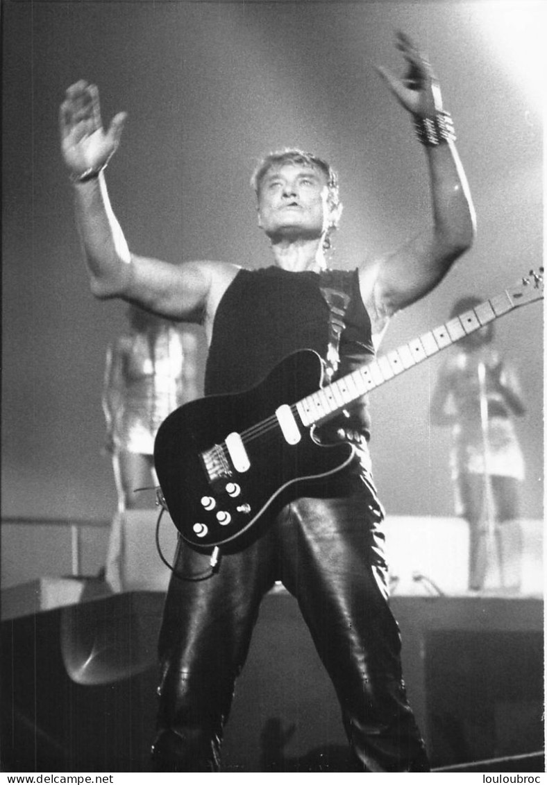 JOHNNY HALLYDAY 1990 A BERCY PHOTO DE PRESSE ORIGINALE 21X15CM R1 - Personalidades Famosas