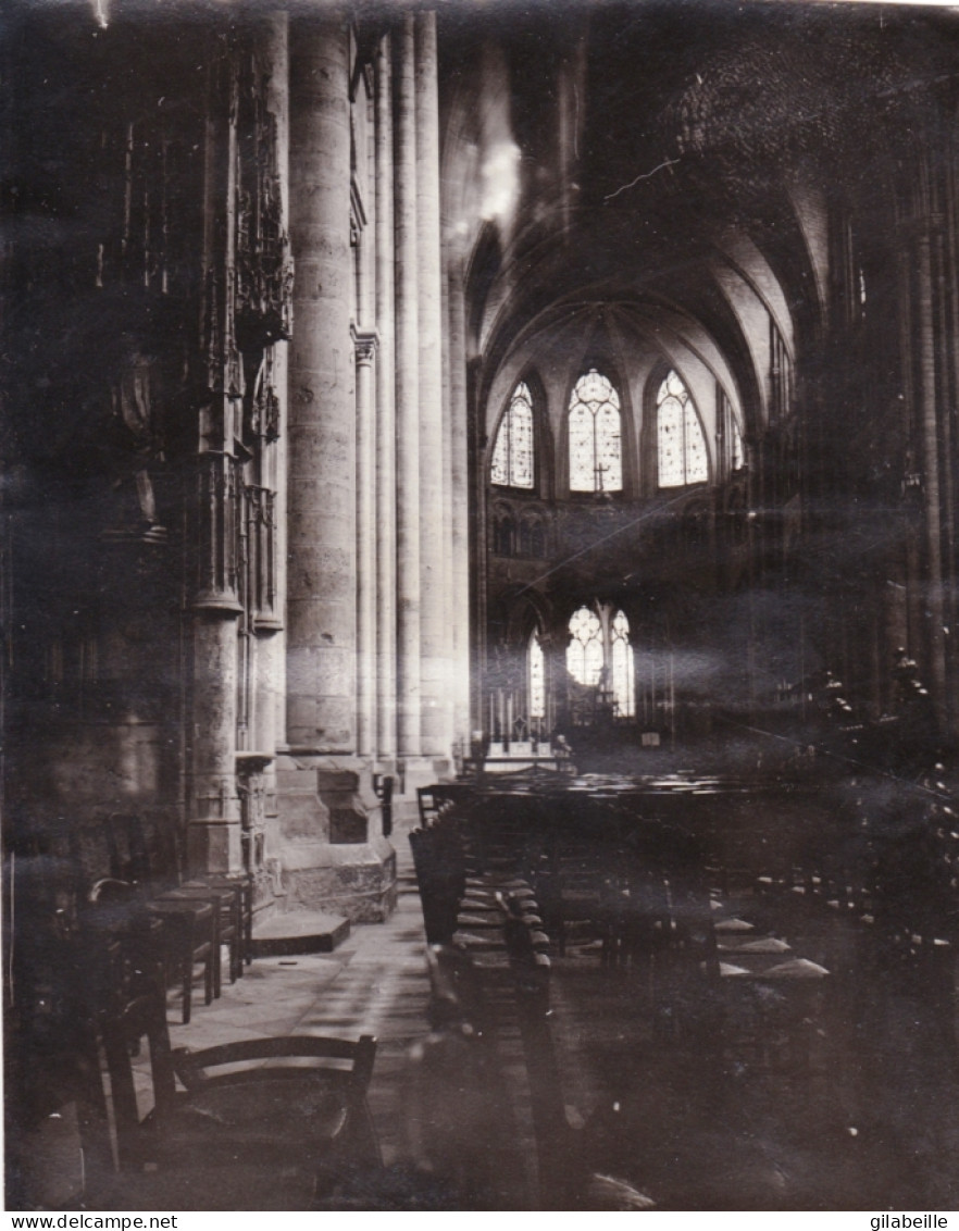 Photo Originale - Année 1908 - SENS ( Yonne ) Interieur De La Cathedrale - Lugares