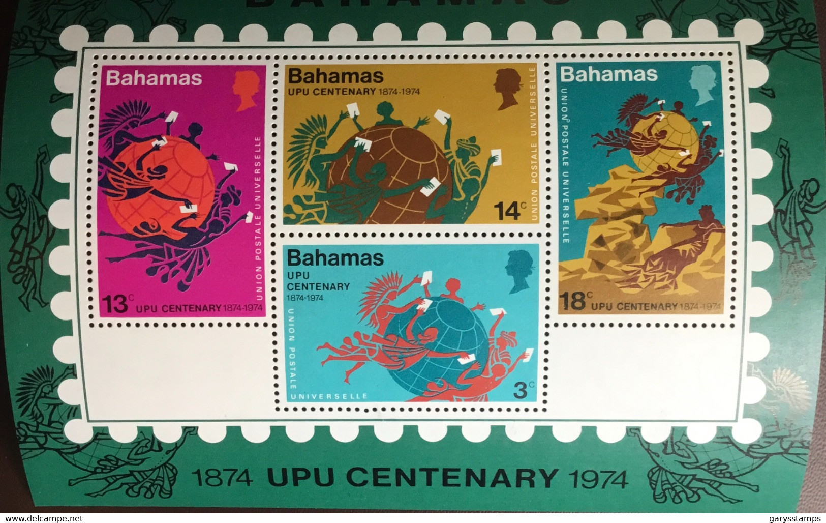 Bahamas 1974 UPU Minisheet MNH - Bahama's (1973-...)