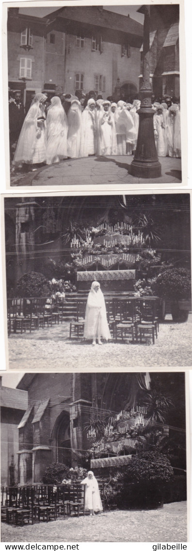 Photo Originale -  Année 1930 -  CHAMBERY - Fete Dieu - Lot 3 Photos - Places