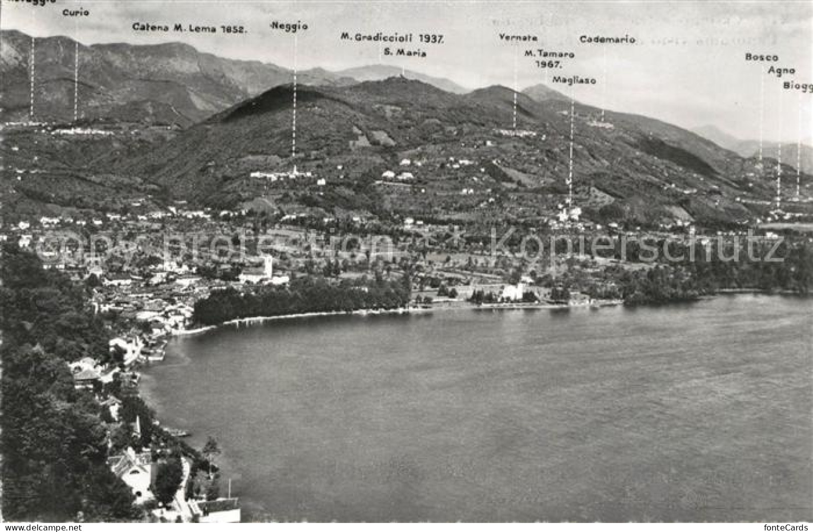 13191788 Caslano Panorama See Berge Caslano - Autres & Non Classés