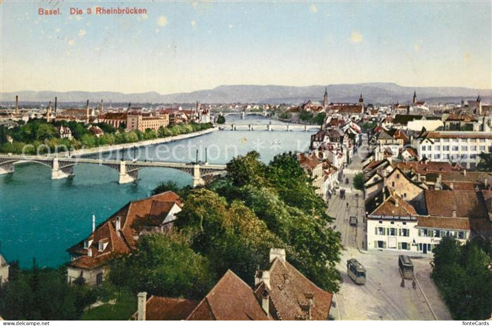 13191491 Basel BS Die 3 Rheinbruecken Basel BS - Other & Unclassified