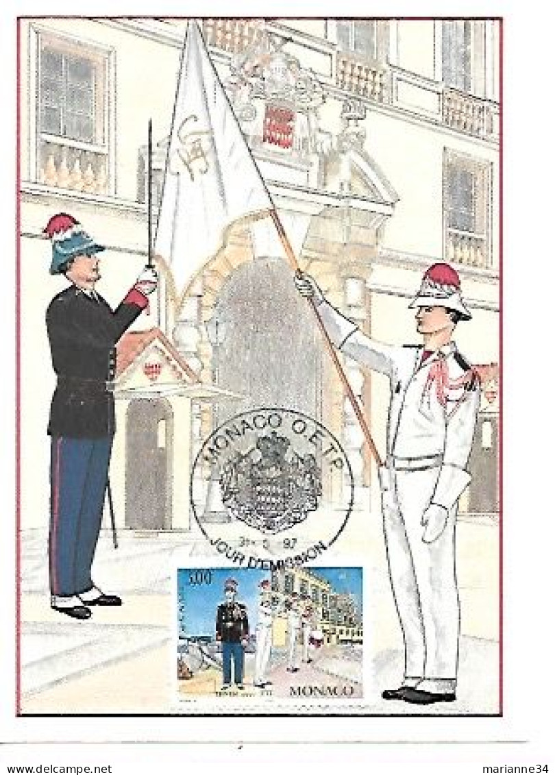 Monaco- FDC- 1997- Carabiniers  (carte) - FDC