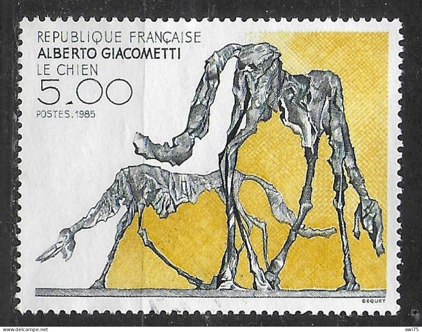 "Oeuvre D' Alberto GIACOMETTI - Le Chien" 1985 - 2384 - Oblitérés