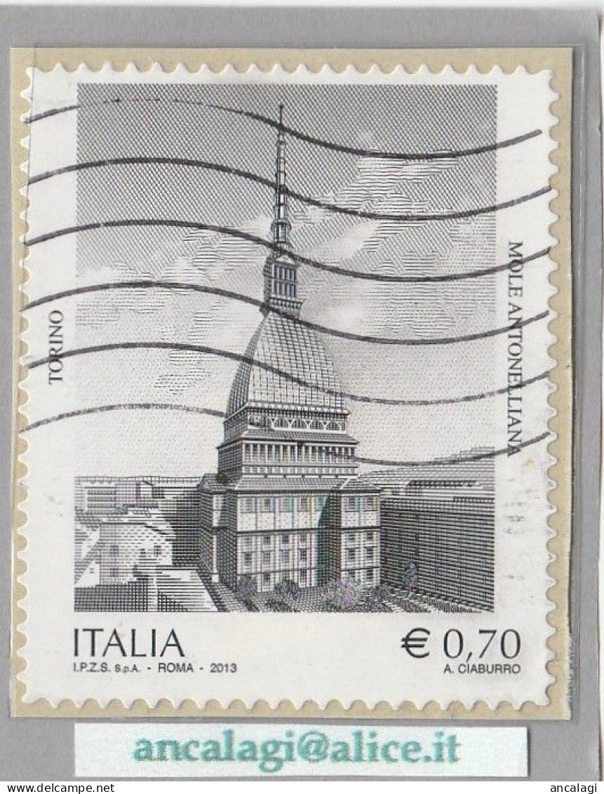 USATI ITALIA 2013 - Ref.1259 "TORINO LA MOLE ANTONELLIANA" 1 Val. - - 2011-20: Oblitérés