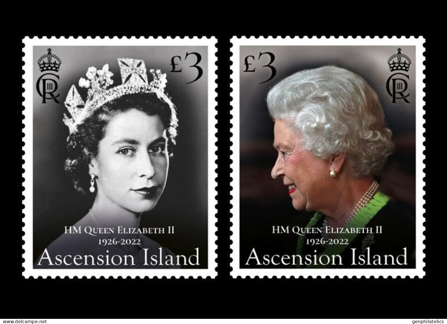 ASCENSION ISLAND 2023 PEOPLE In Memory Of HM Queen Elizabeth II - Fine Set MNH - Ascension
