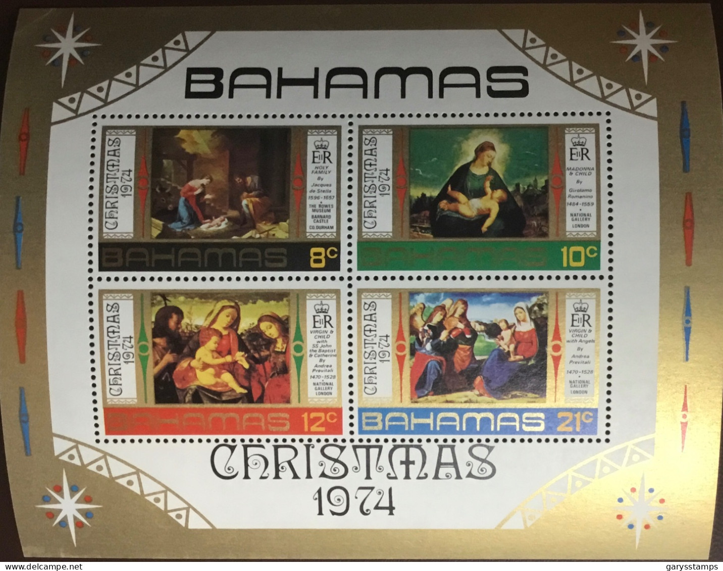 Bahamas 1974 Christmas Minisheet MNH - Bahama's (1973-...)