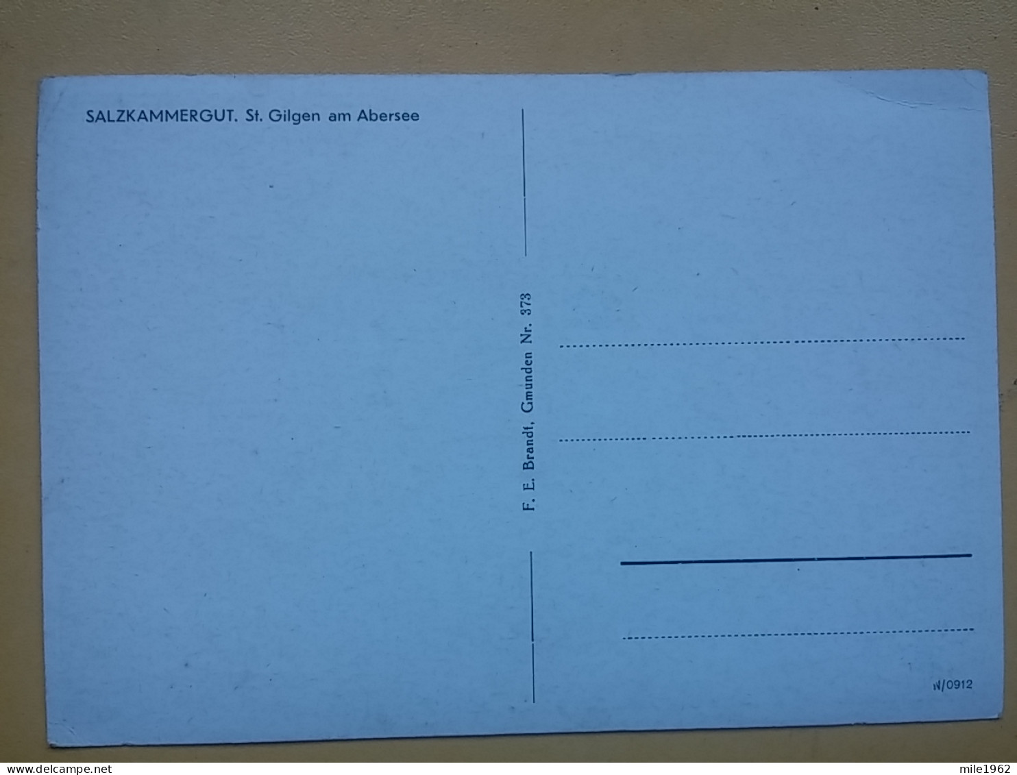 KOV 800-189 - AUSTRIA, SALZKAMMERGUT, ST GILGEN AM ABERSEE - Sonstige & Ohne Zuordnung