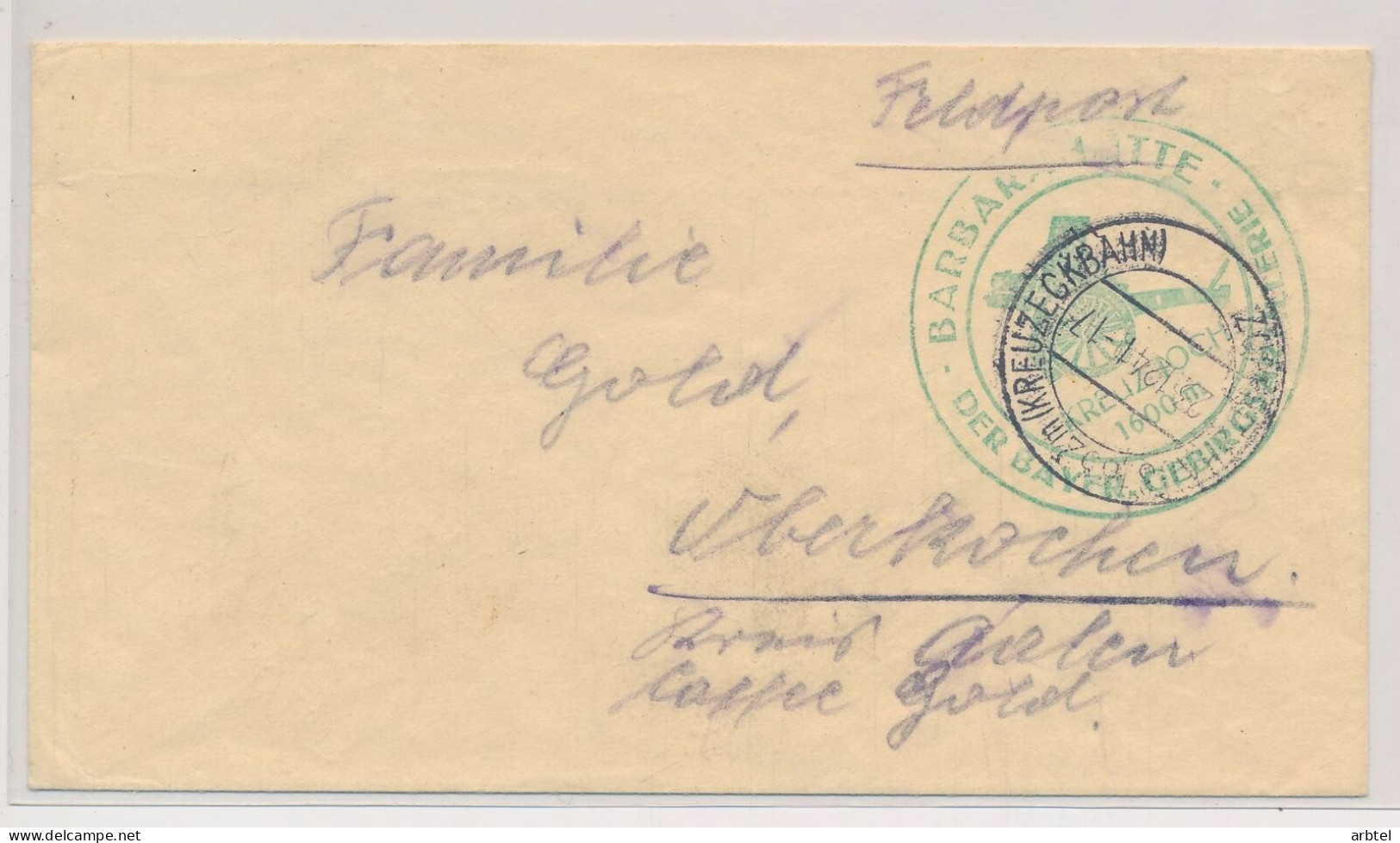 ALEMANIA 3 REICH CORREO MILITAR FELDPOST 1941 ARTILLERIA CAÑON CANON MILITAR - Covers & Documents