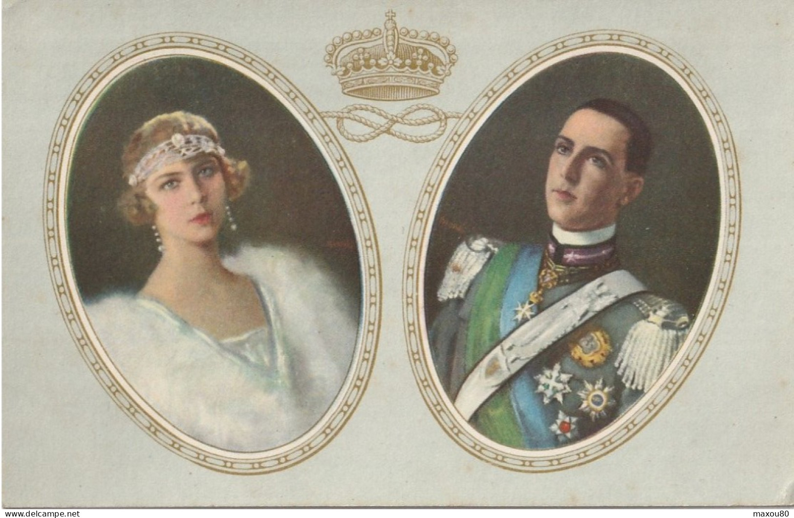 CPA  S.A.R  La Princesse Maria José Del Belgio Et Le Prince Umberto Di Piemonte, Mariage 8 Janvier 1930 - Case Reali