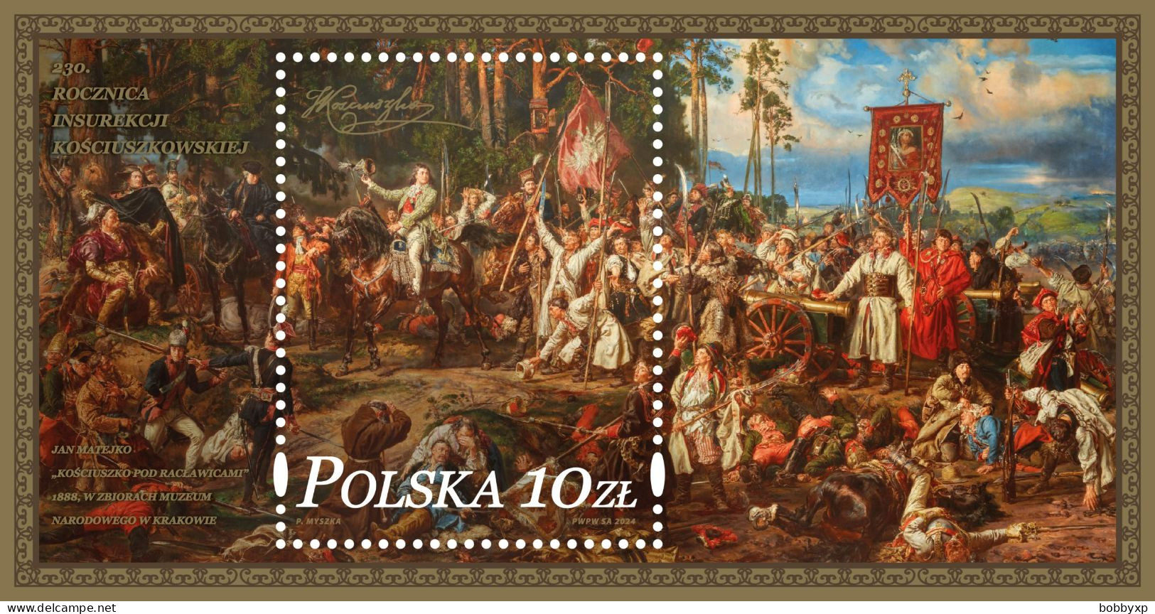 Poland 2024. Kościuszko Uprising. Battles. J. Matejko. Painting. Souvenir Sheet. MNH - Blocks & Kleinbögen