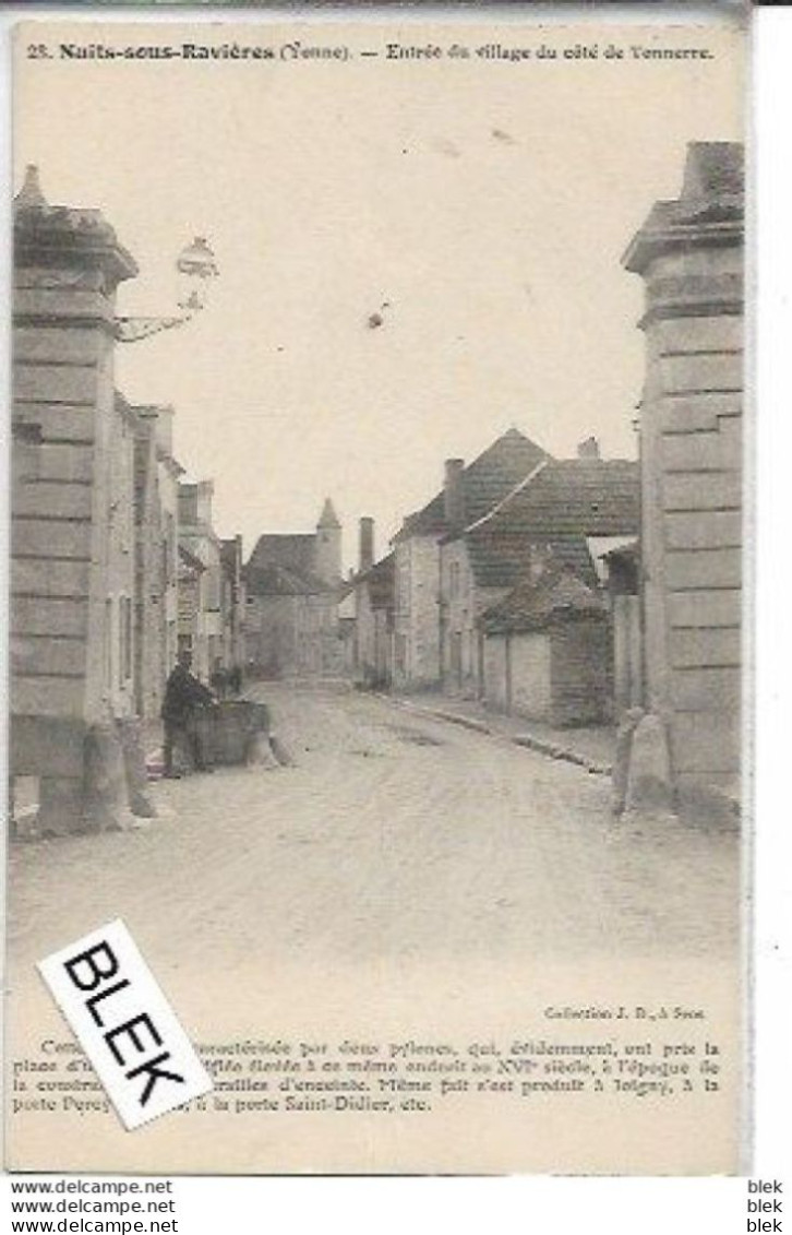 89 . Yonne :  Nuits Sous Ravieres : Entrée Du Village  Du Coté De Tonnerre . - Otros & Sin Clasificación