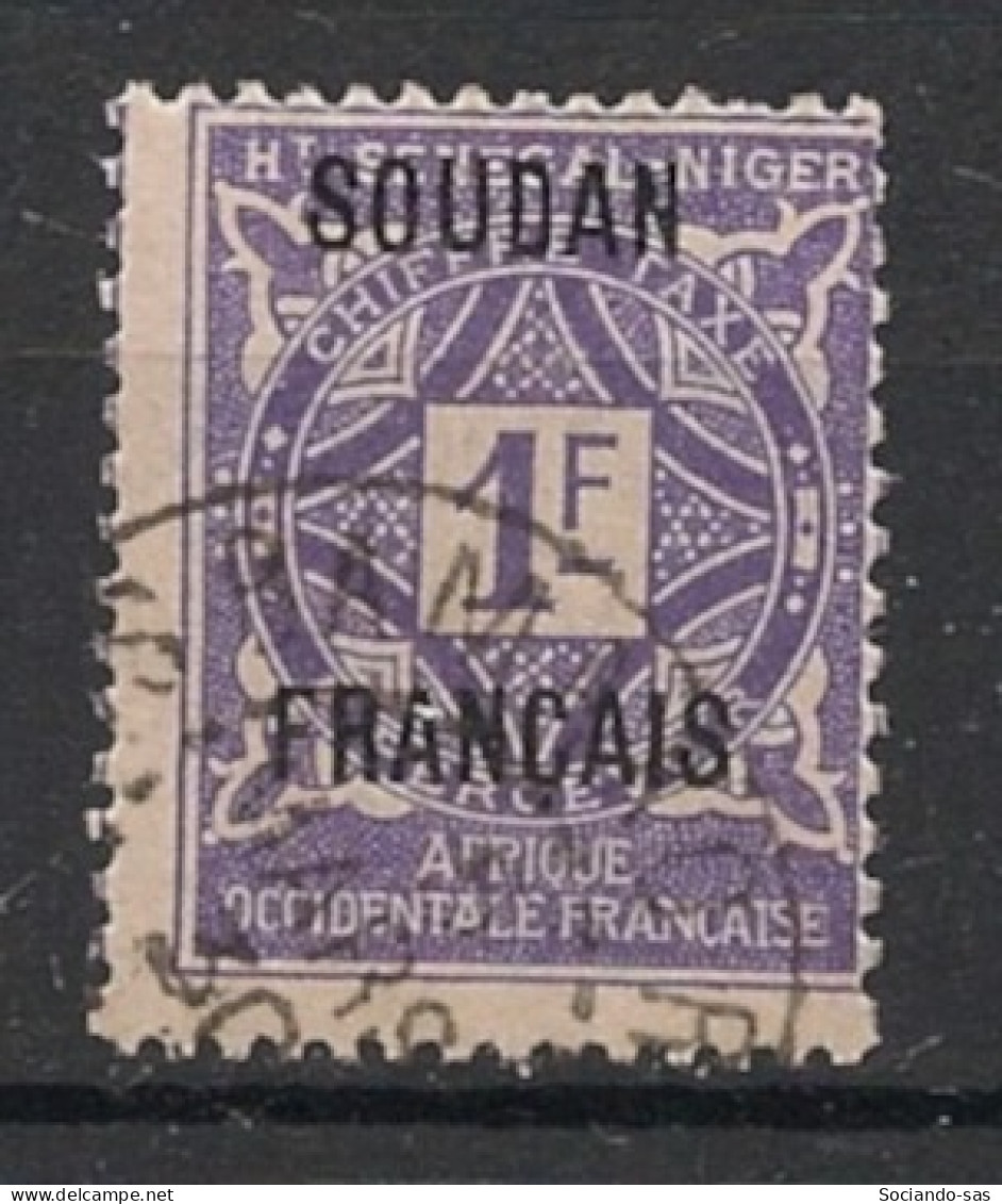 SOUDAN - 1921 - Taxe TT N°YT. 8 - 1f Violet - Oblitéré / Used - Used Stamps