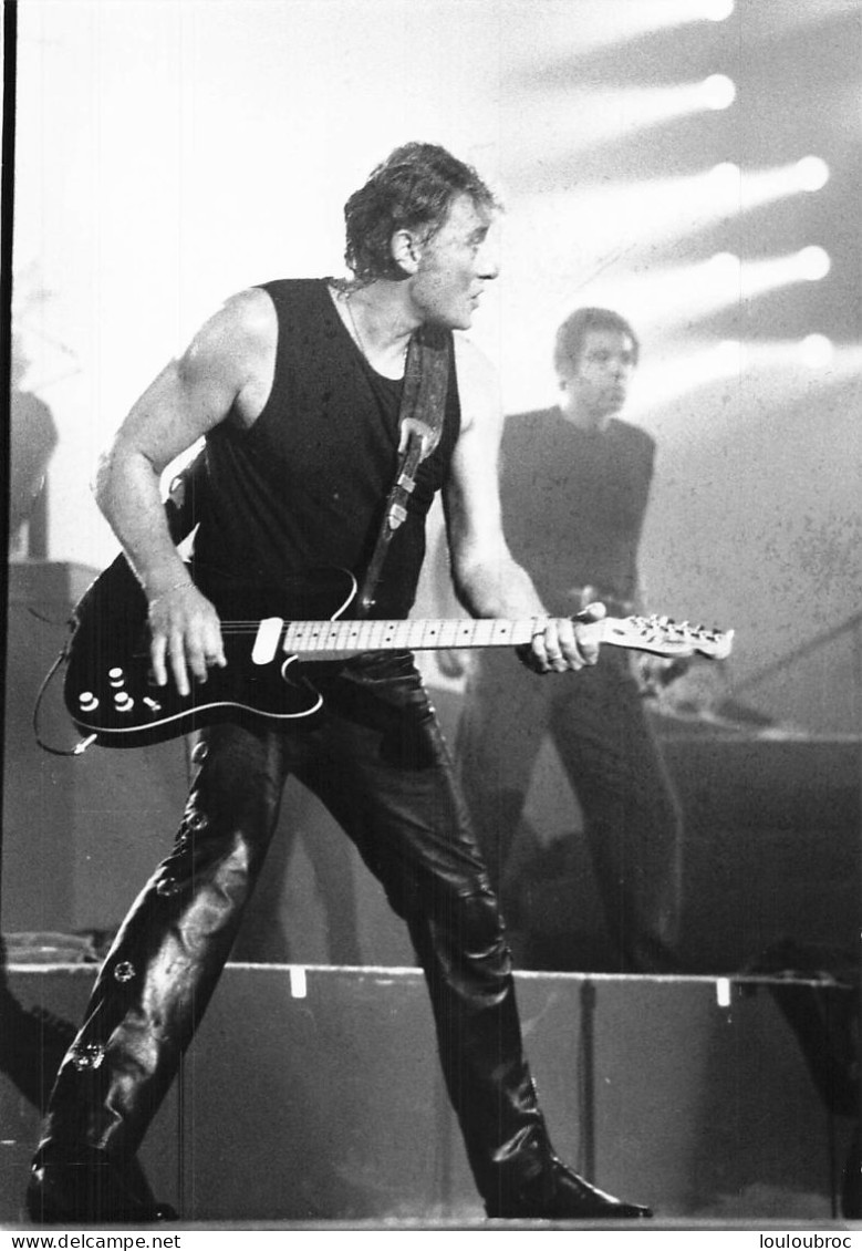 JOHNNY HALLYDAY 1990 A BERCY PHOTO DE PRESSE ORIGINALE 18X12CM R2 - Berühmtheiten