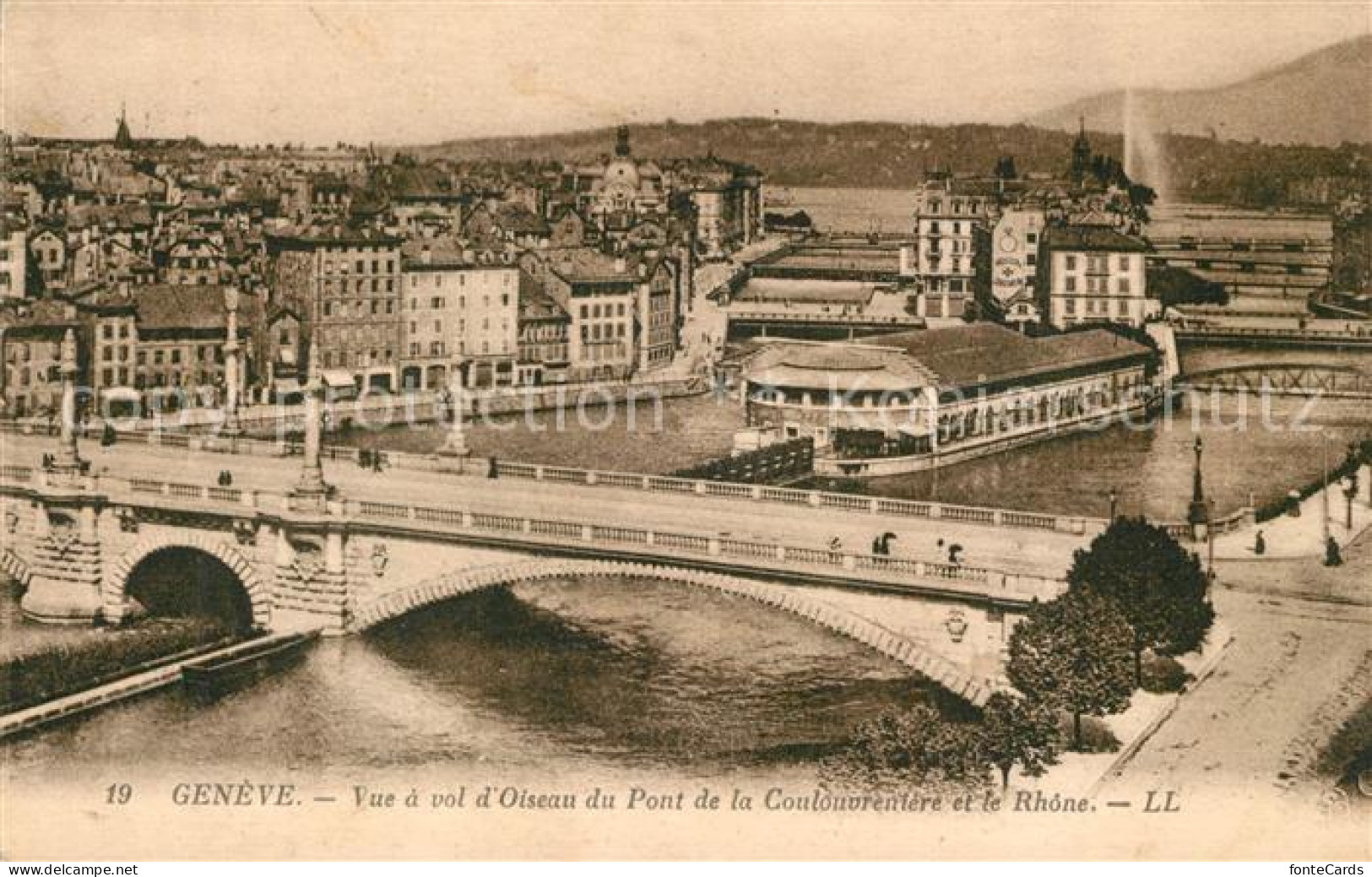 13184421 Geneve GE Vue A Vol D’Oiseau Du Pont De La Coulouvreniere Et Le Rhone G - Other & Unclassified