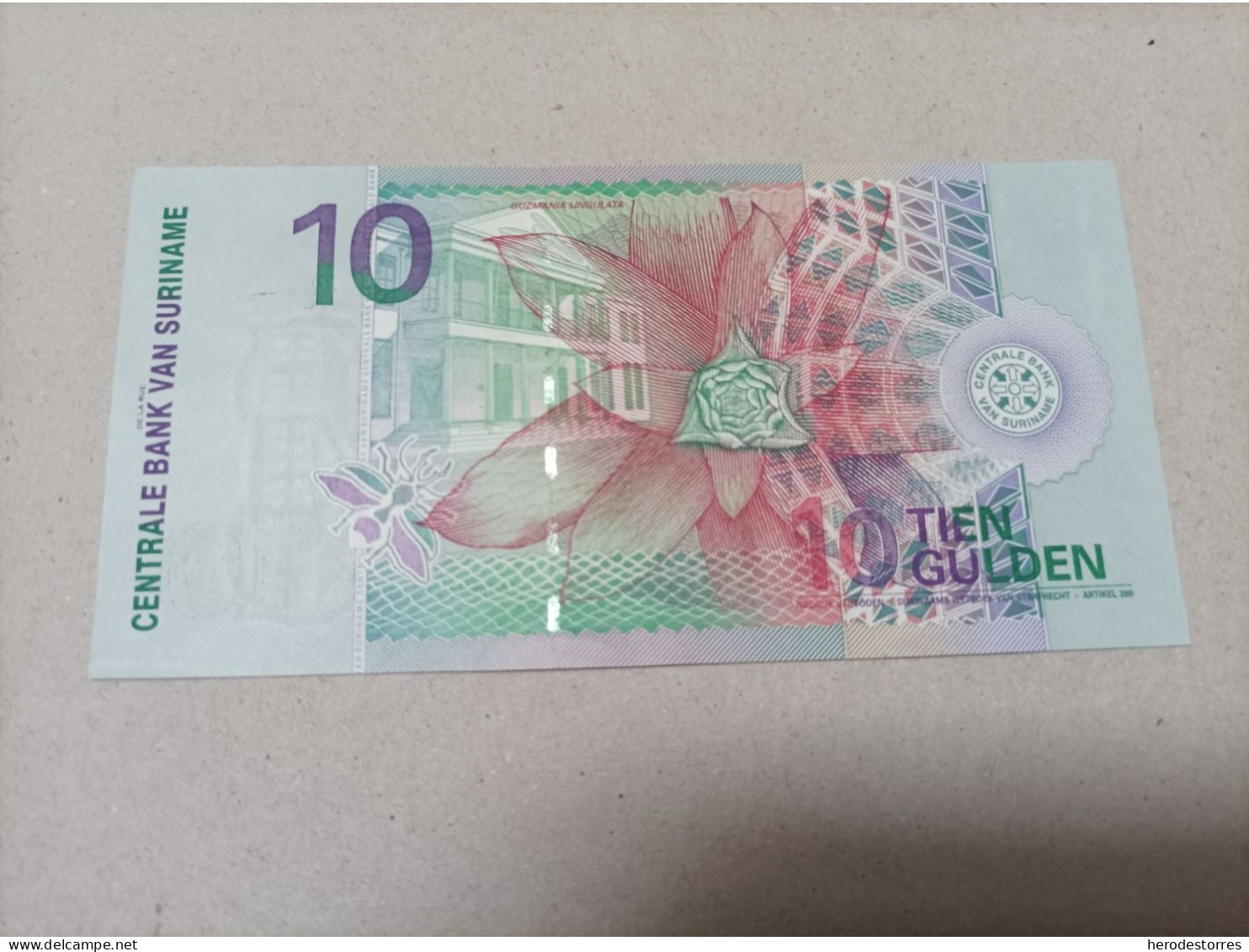 Billete Suriname, 10 Gulden, Año 2000, UNC - Suriname