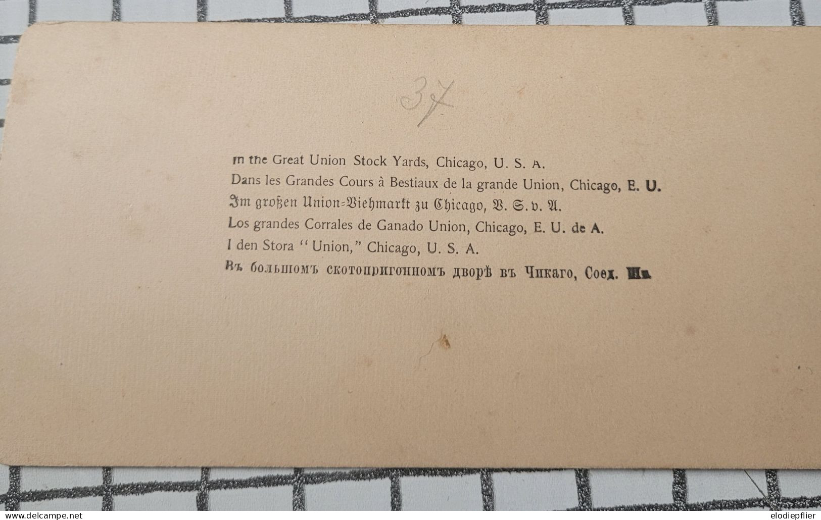 Dans Les Grandes Cours à Bestiaux De La Grande Union, Chicago, E.U  Underwood Stéréo - Stereoscopes - Side-by-side Viewers