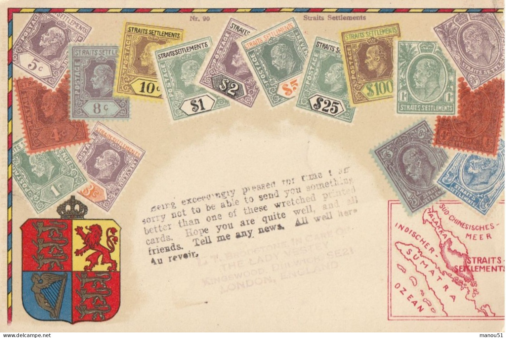 TIMBRES  Straits-Settlements - Timbres (représentations)