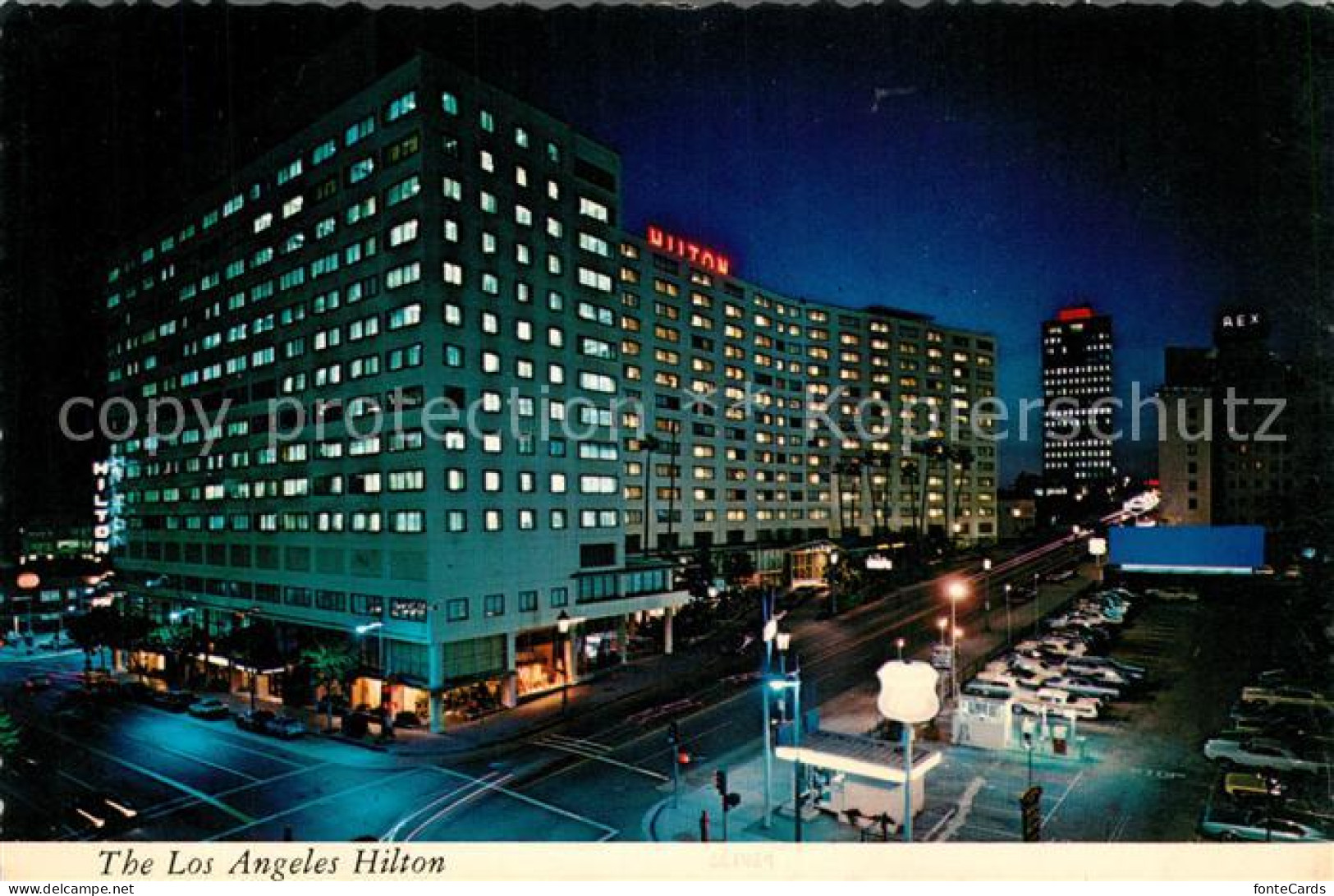 13171164 Los_Angeles_California Hilton Hotel Nachtaufnahme - Other & Unclassified