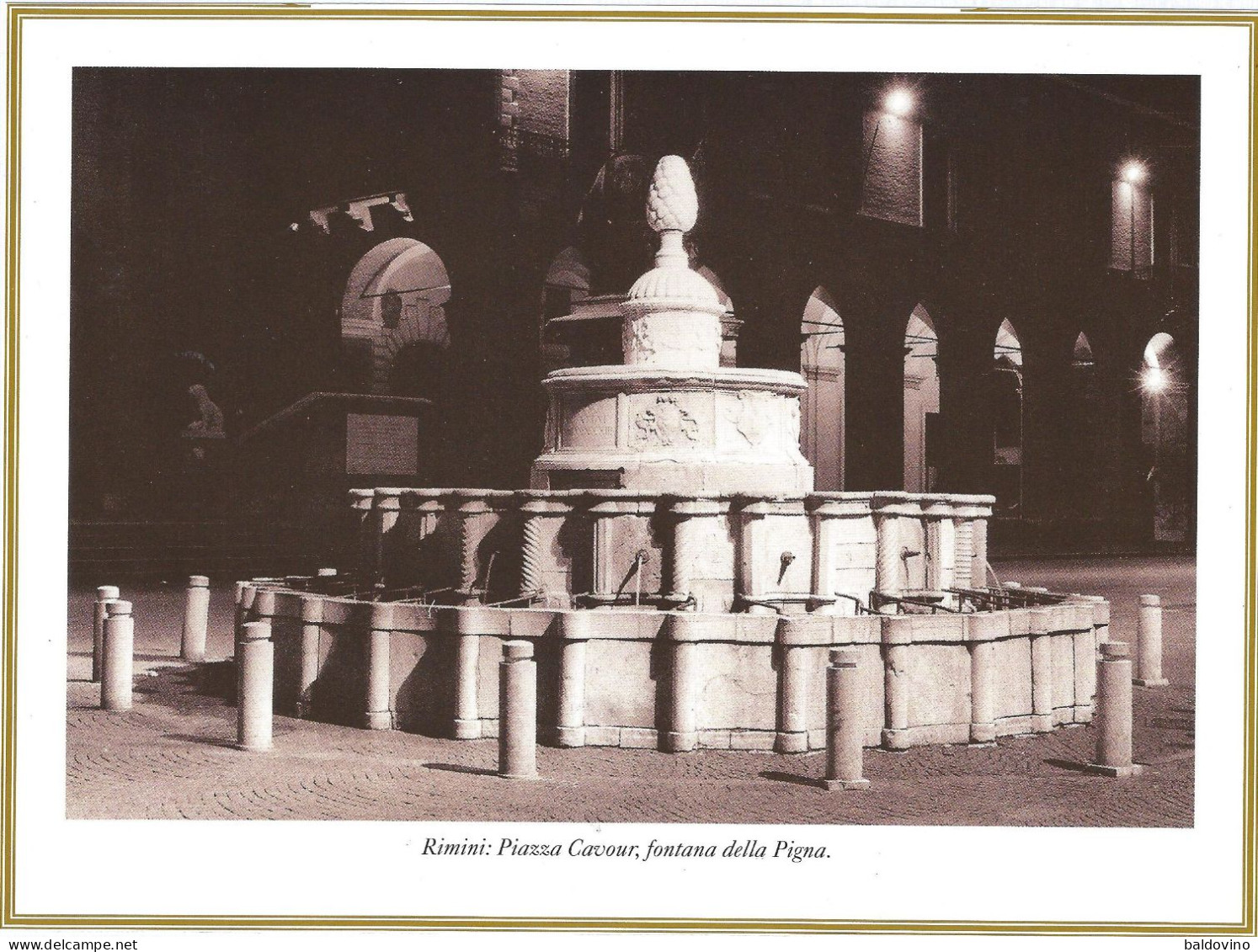 Rimini  3 Poster: Piazza Cavour Fontana Della Pigna- Dei 4 Cavalli- Pescheria E Piazza Malatesta - Orte