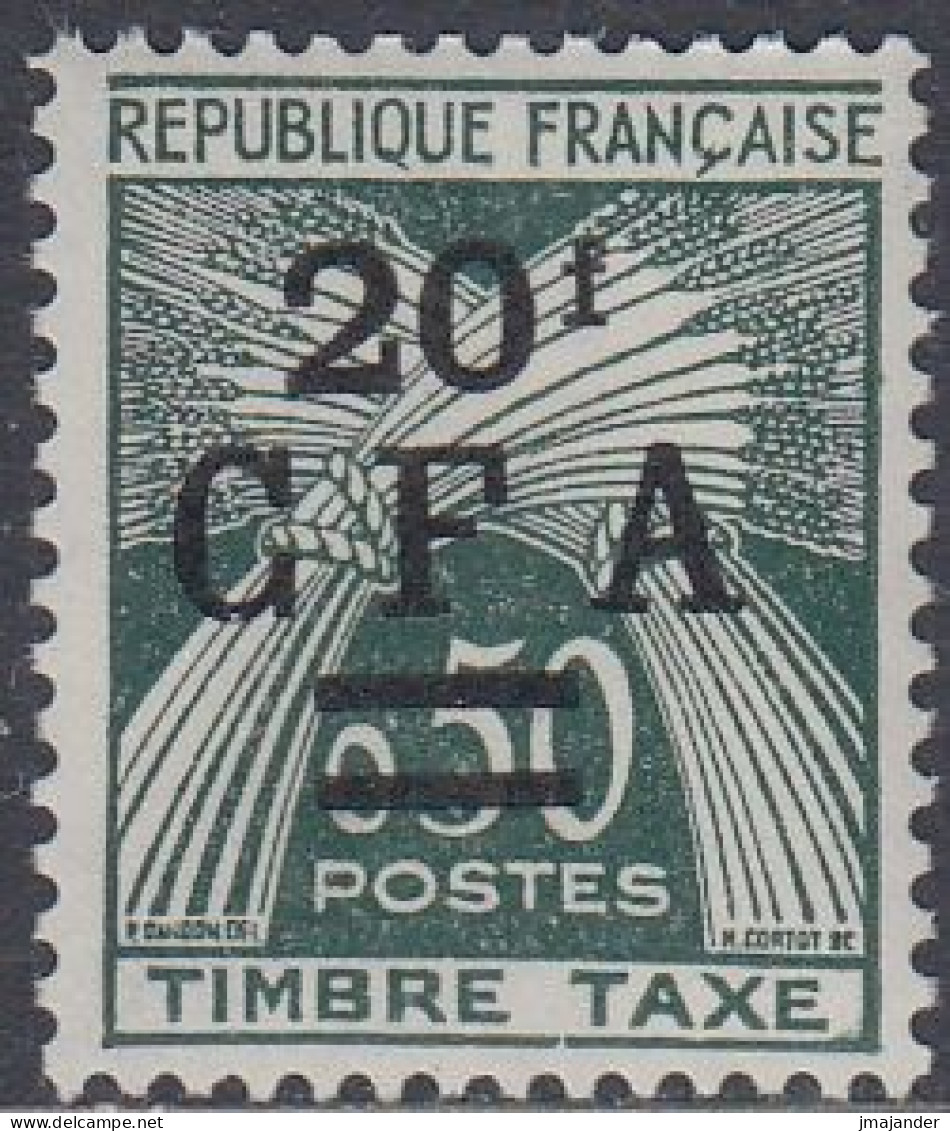 Réunion 1962 - Postage Due: Sheaves Of Wheat - Surcharged Mi 45 ** MNH [1847] - Impuestos