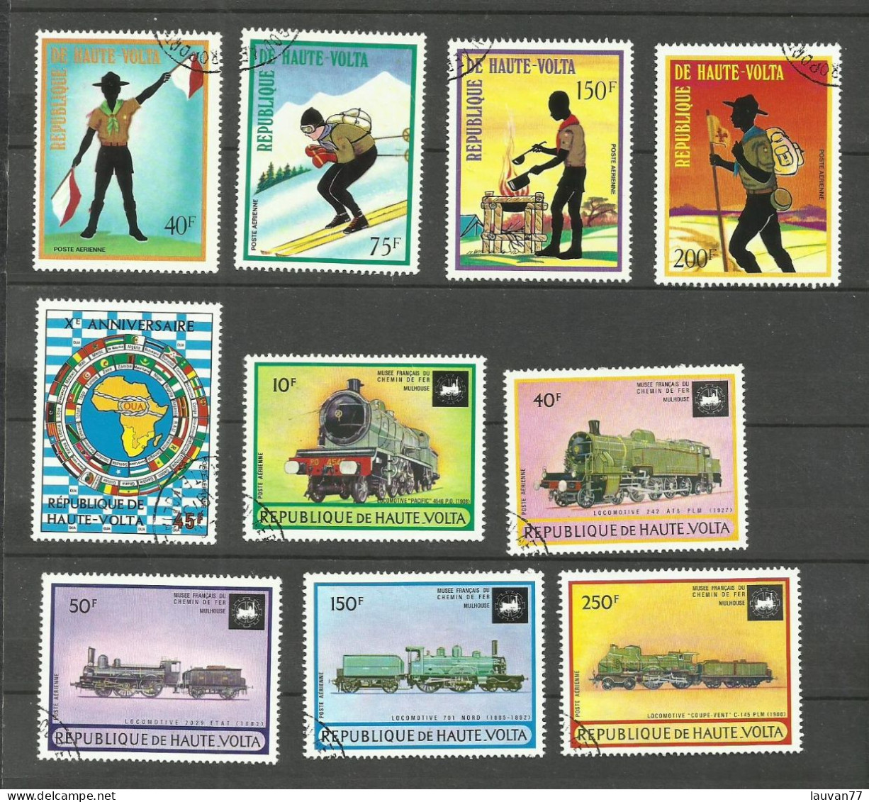 HAUTE-VOLTA POSTE AERIENNE N°150 à 159 Cote 4.75€ - Haute-Volta (1958-1984)